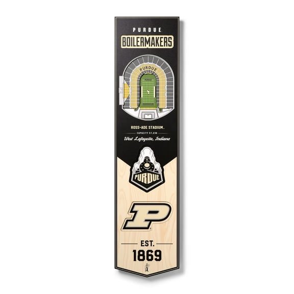Purdue Boilermakers 8'' x 32'' 3D StadiumView Team Banner