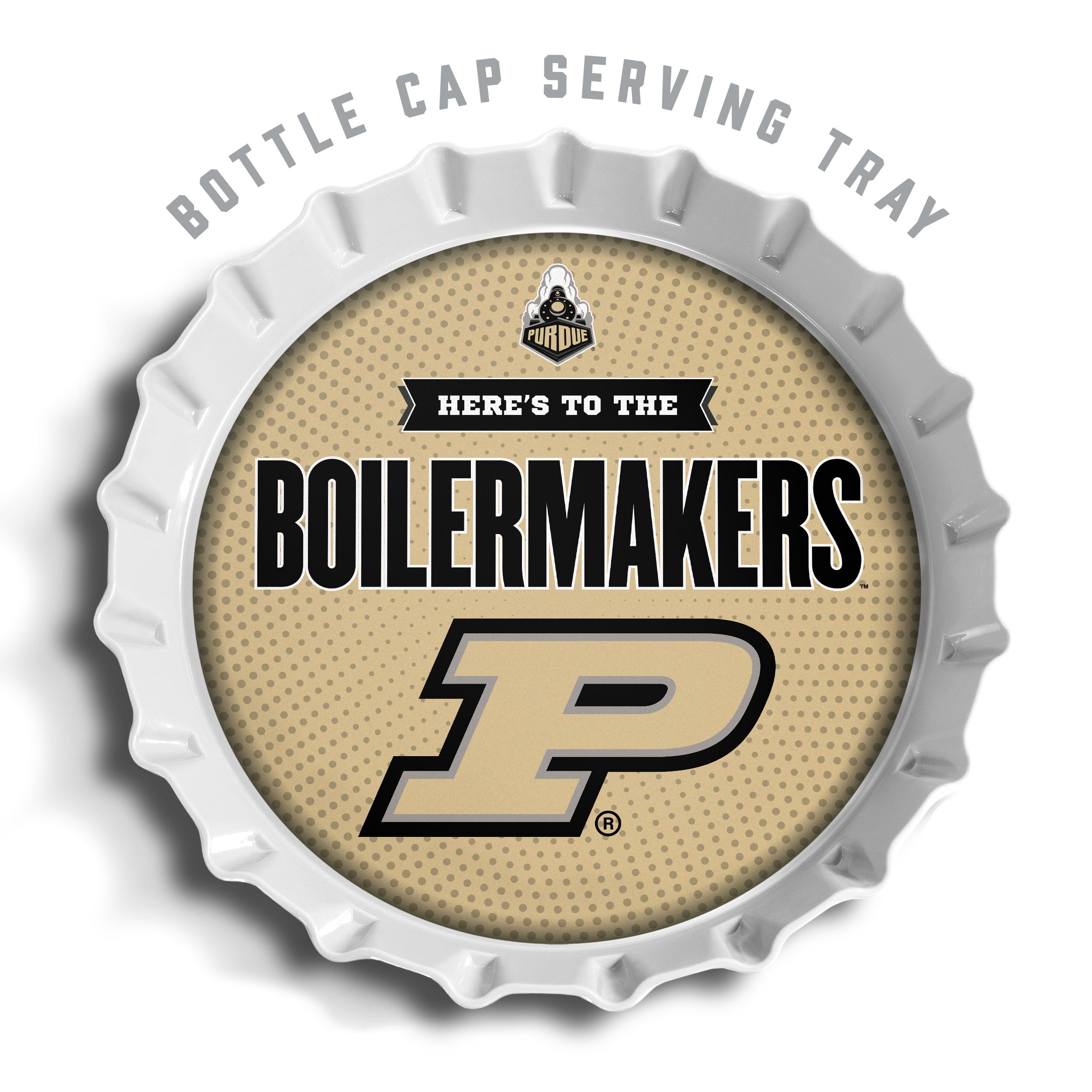 YouTheFan NCAA Purdue Boilermakers Bottle Cap Serving Tray