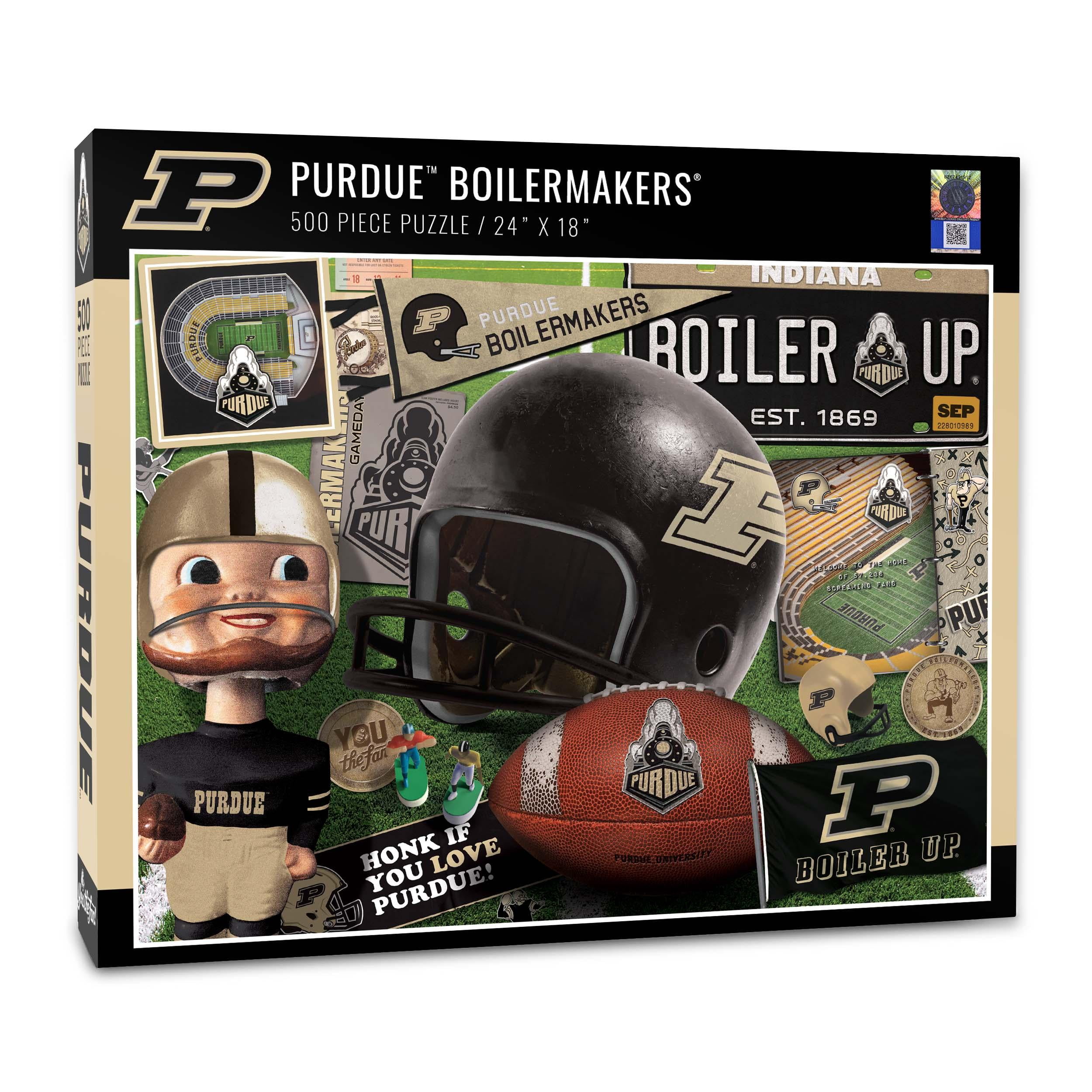 YouTheFan NCAA Purdue Boilermakers Football Retro Series Puzzle – 500 PC
