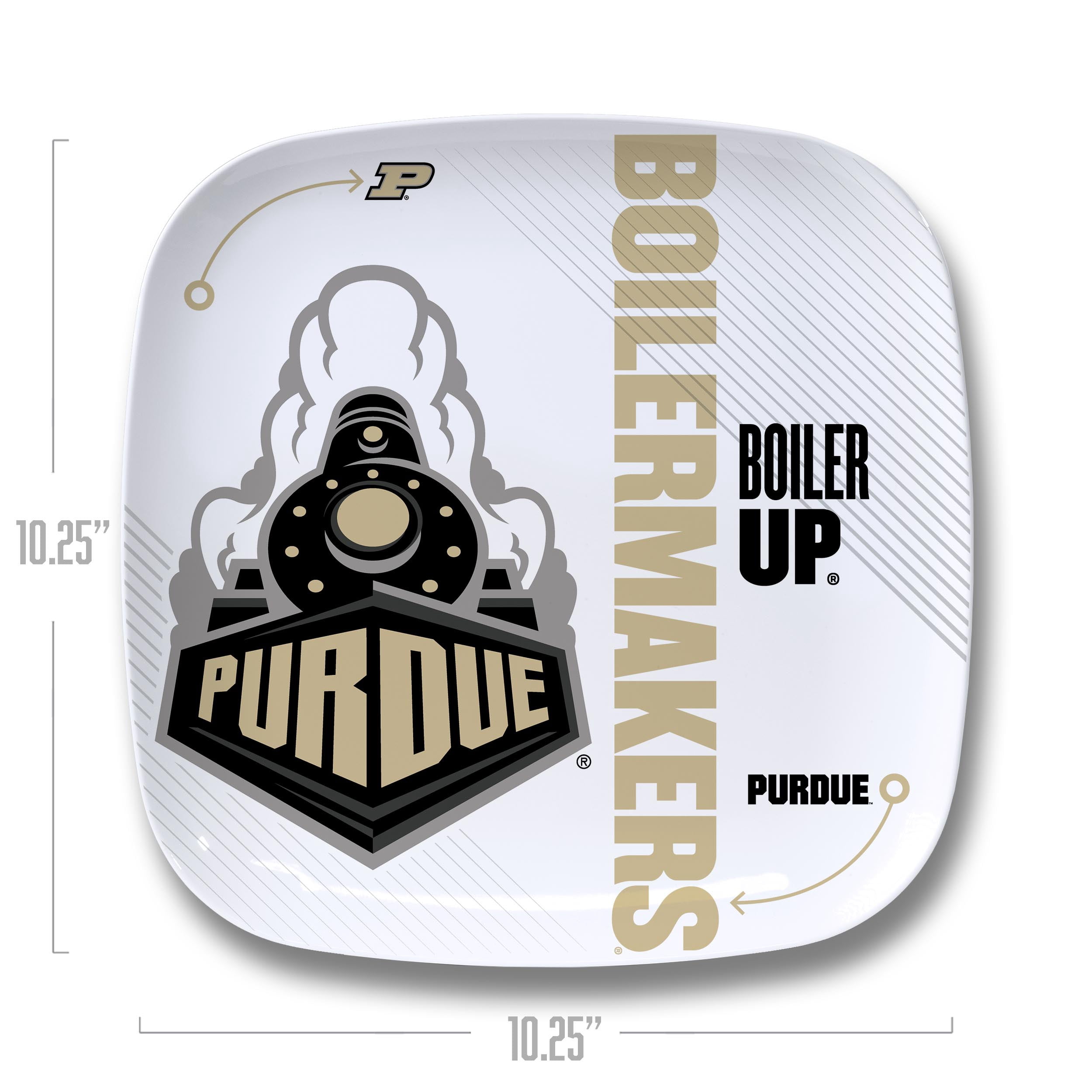 YouTheFan NCAA Purdue Boilermakers Large Party Plate