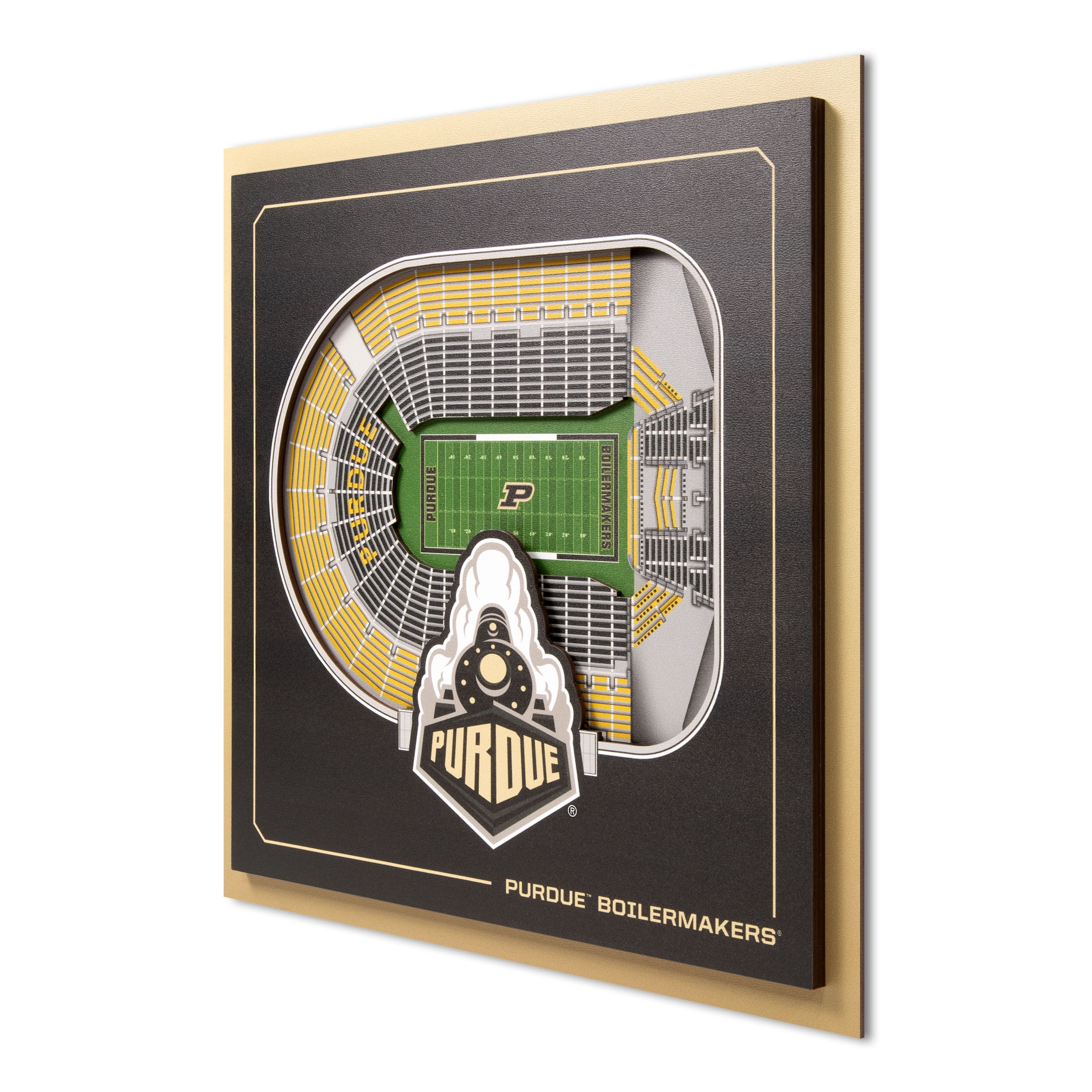 YouTheFan NCAA Purdue Boilermakers Stadium Series 3D Wall Art