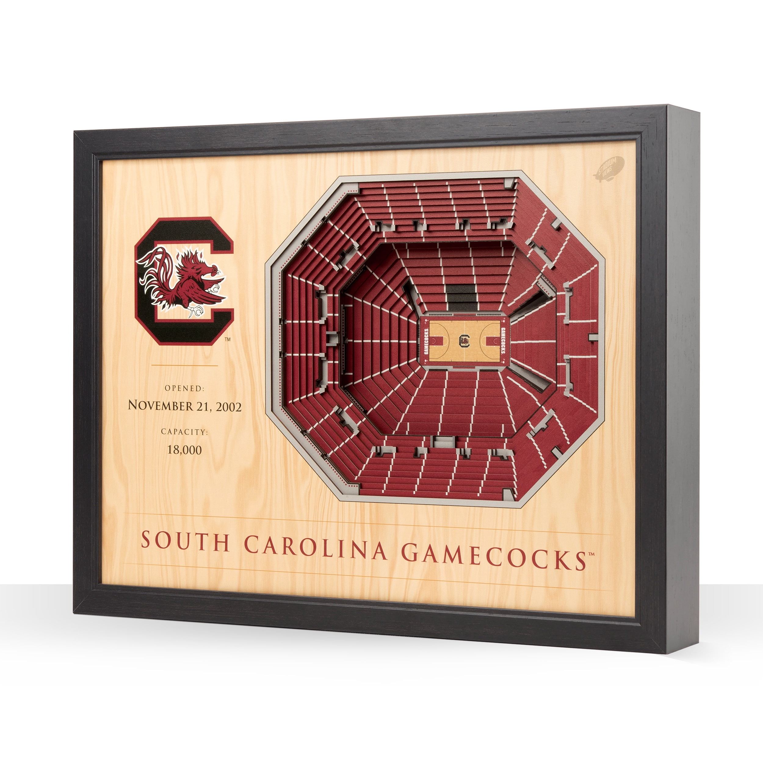 YouTheFan NCAA S Carolina Gamecocks BB 25-Layer Stadiumview Wall Art