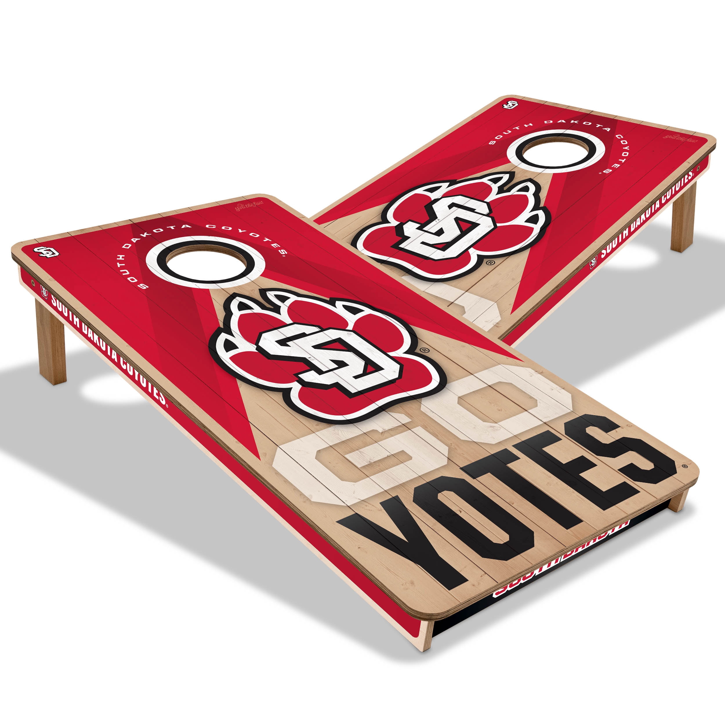 YouTheFan NCAA S Dakota Coyotes 2X4 Slogan Series Cornhole NO BAGS