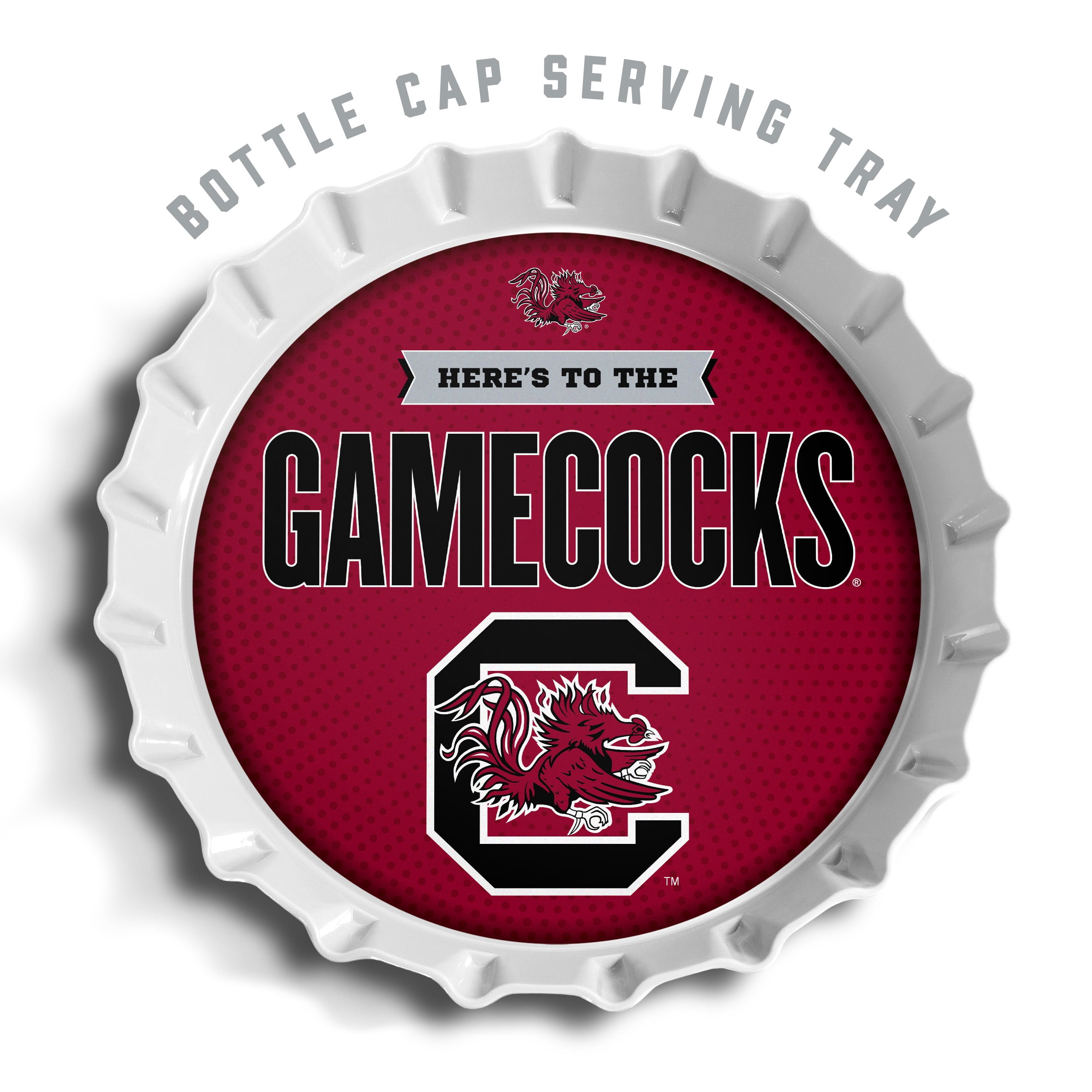 YouTheFan NCAA South Carolina Gamecocks Bottle Cap Serving Tray