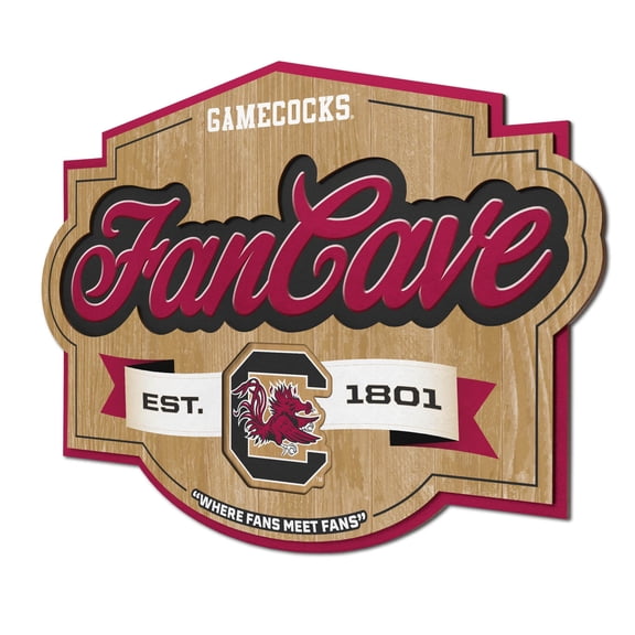 YouTheFan NCAA South Carolina Gamecocks Fan Cave Sign