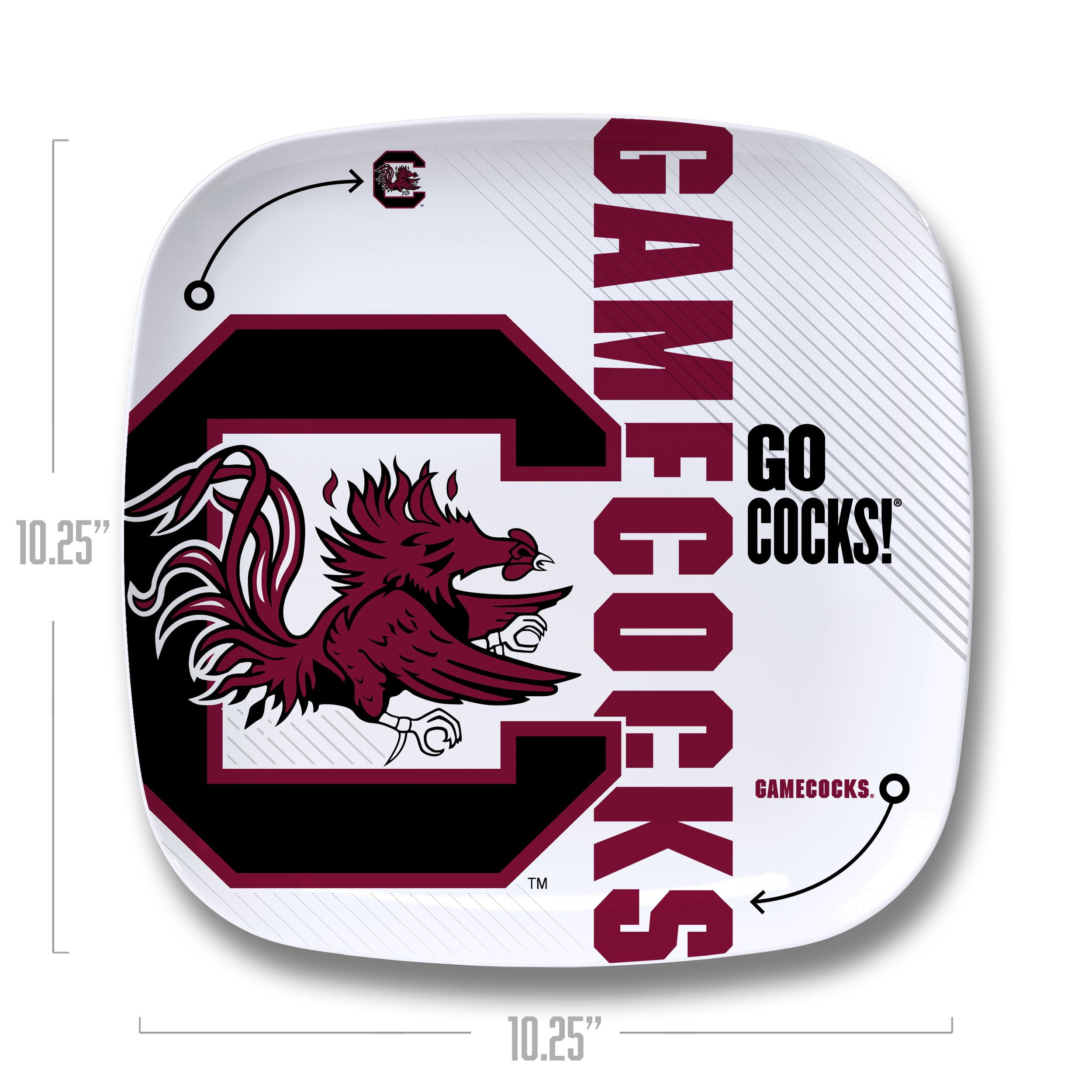 YouTheFan NCAA South Carolina Gamecocks Large Party Plate