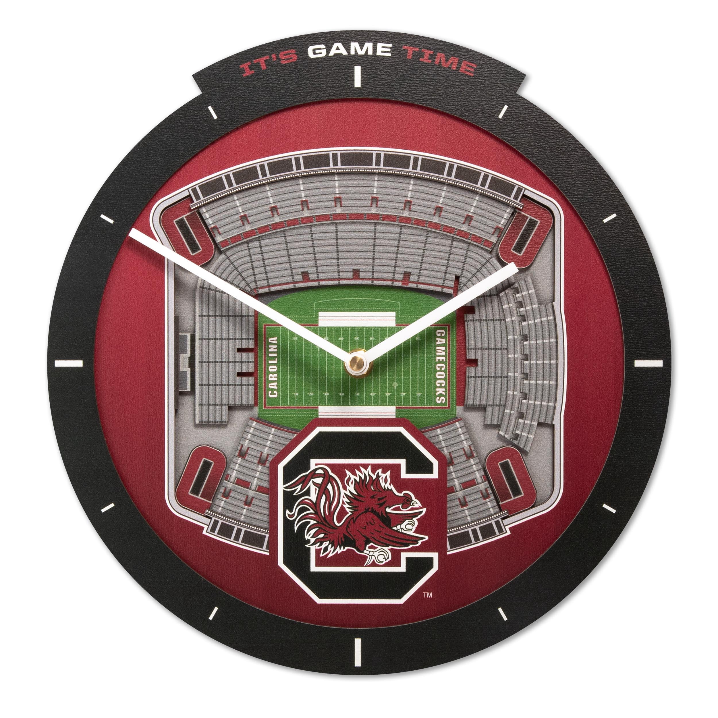 YouTheFan NCAA South Carolina Gamecocks Stadiumview 3D Wall Clock
