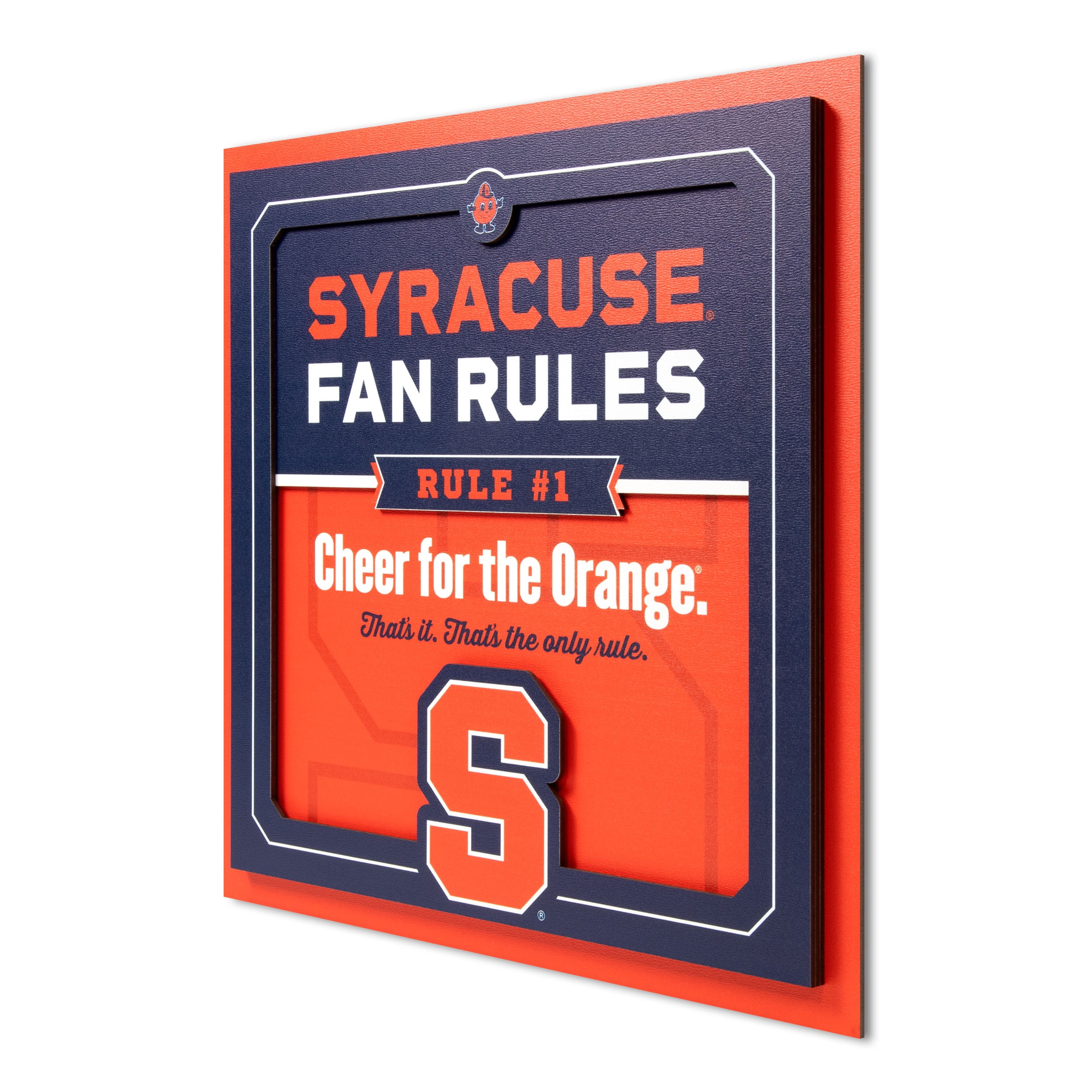 YouTheFan NCAA Syracuse Orange Fan Rules 3D Wall Art