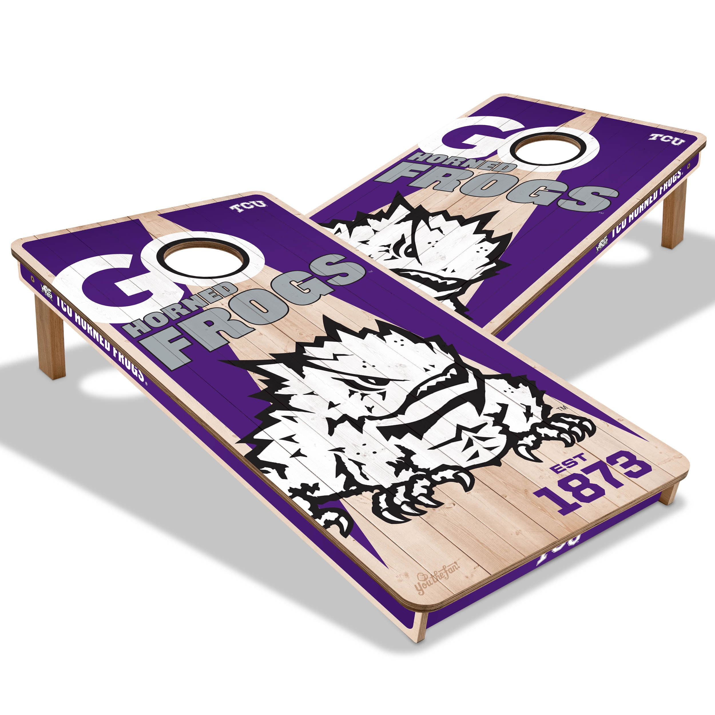 YouTheFan NCAA TCU Horned Frogs 2' x 4' Cornhole Game No Bags