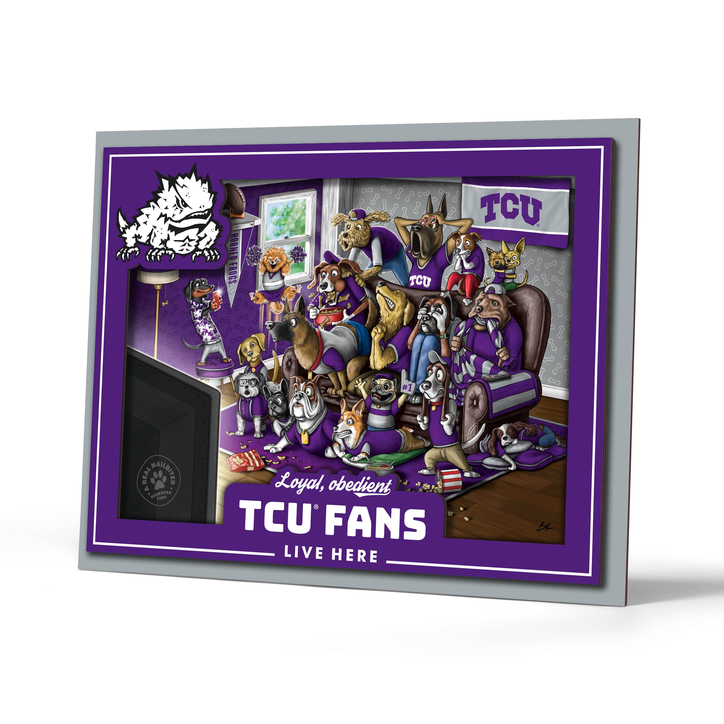 YouTheFan NCAA TCU Horned Frogs Purebred Fans Wall Art