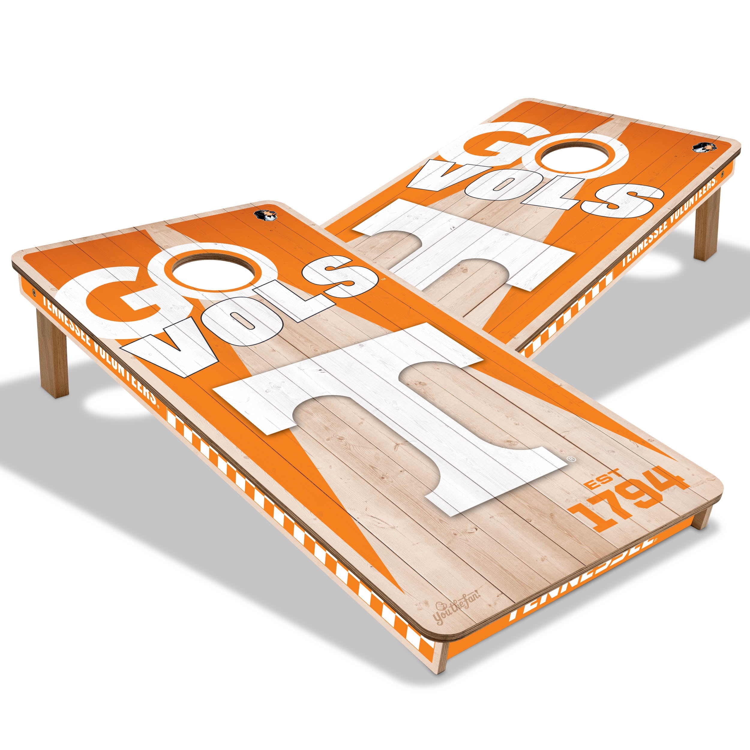 YouTheFan NCAA Tennessee Volunteers 2' x 4' Cornhole Game No Bags