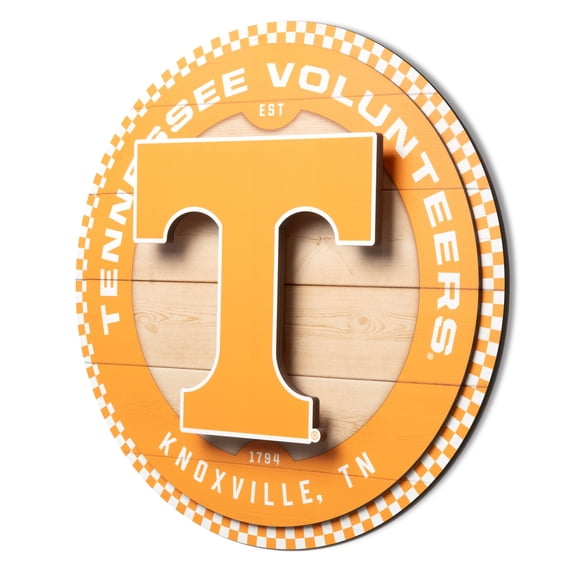YouTheFan NCAA Tennessee Volunteers 3DX Circle Wall Art