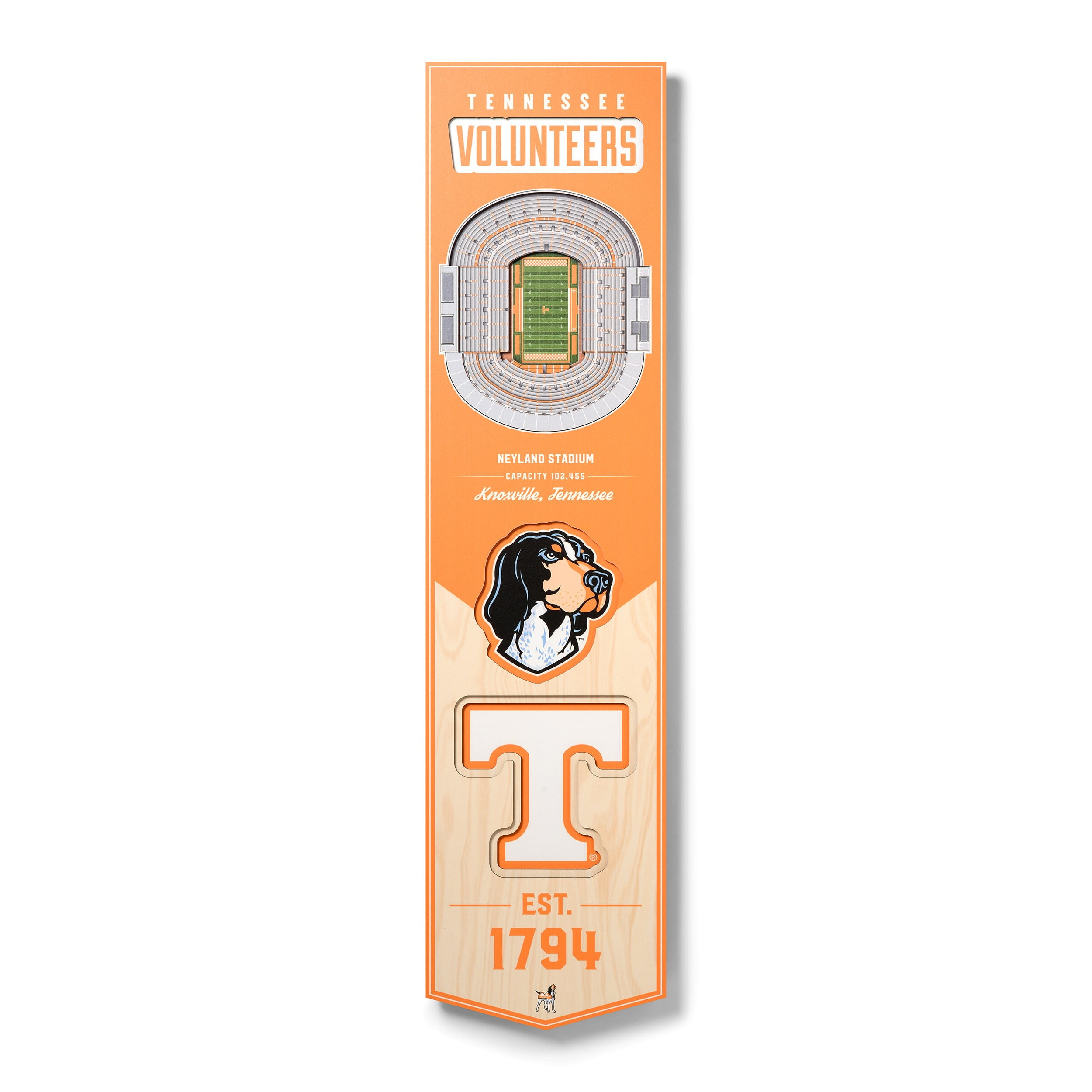 Tennessee Volunteers 8'' x 32'' 3D StadiumView Banner