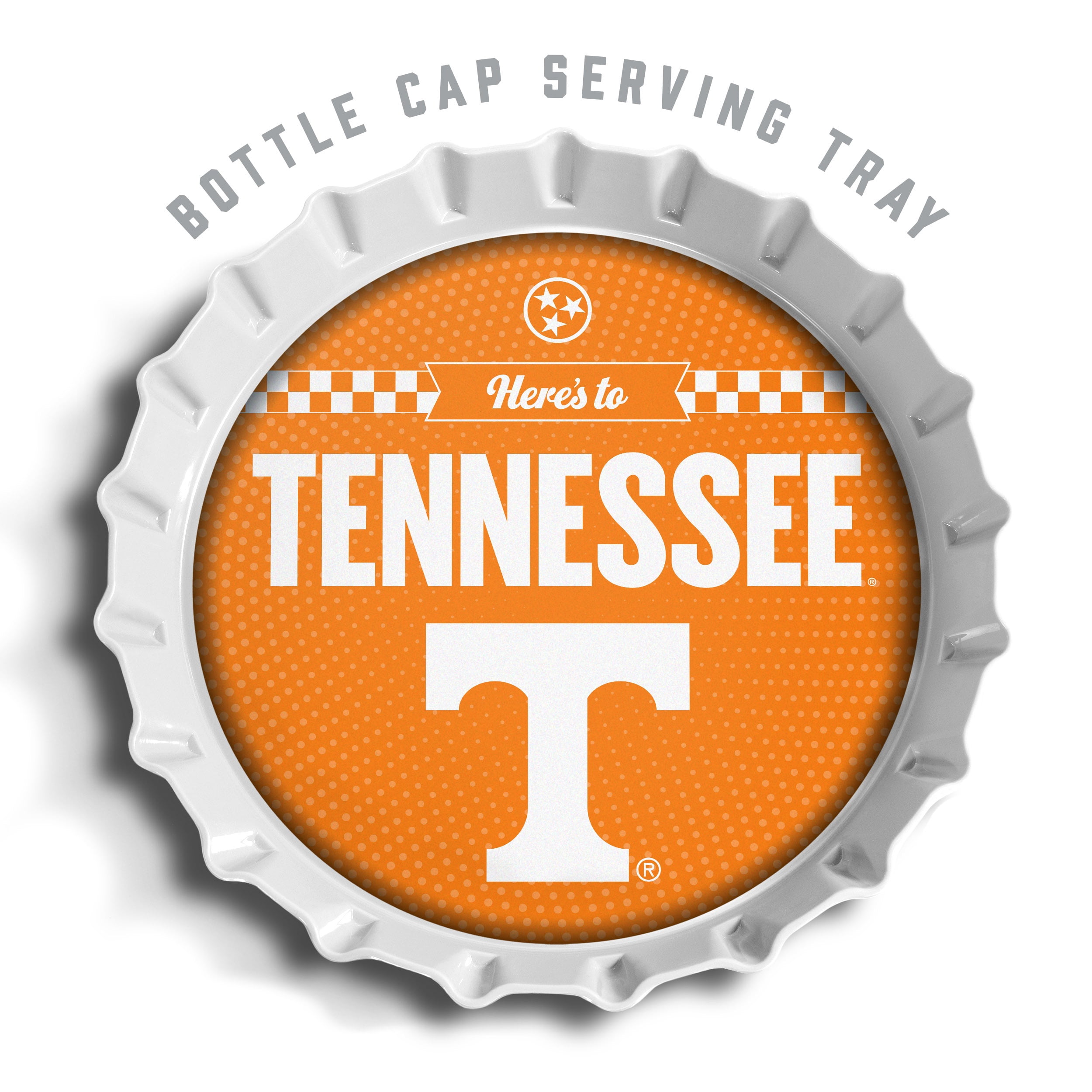 YouTheFan NCAA Tennessee Volunteers Bottle Cap Serving Tray