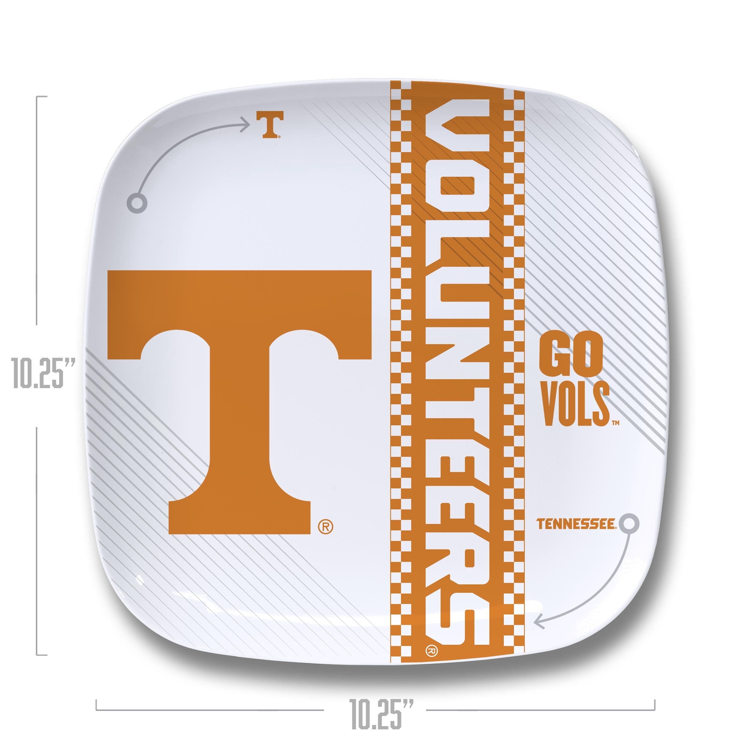 YouTheFan NCAA Tennessee Volunteers Large Party Plate