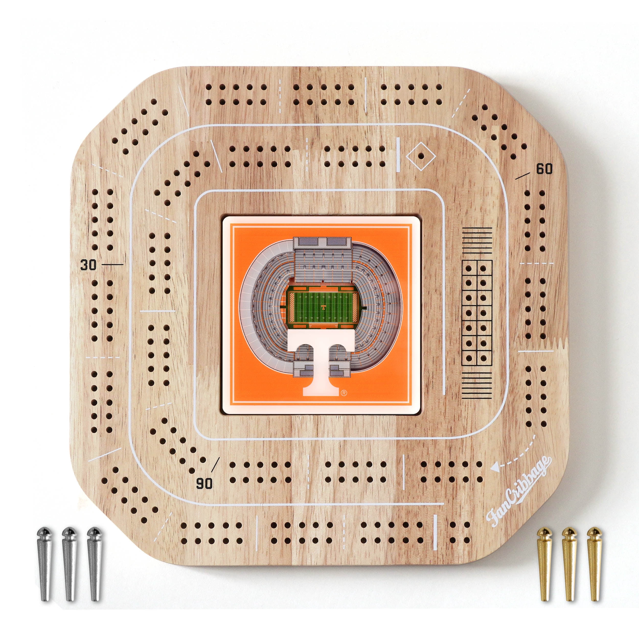 YouTheFan NCAA Tennessee Volunteers Stadiumview Cribbage