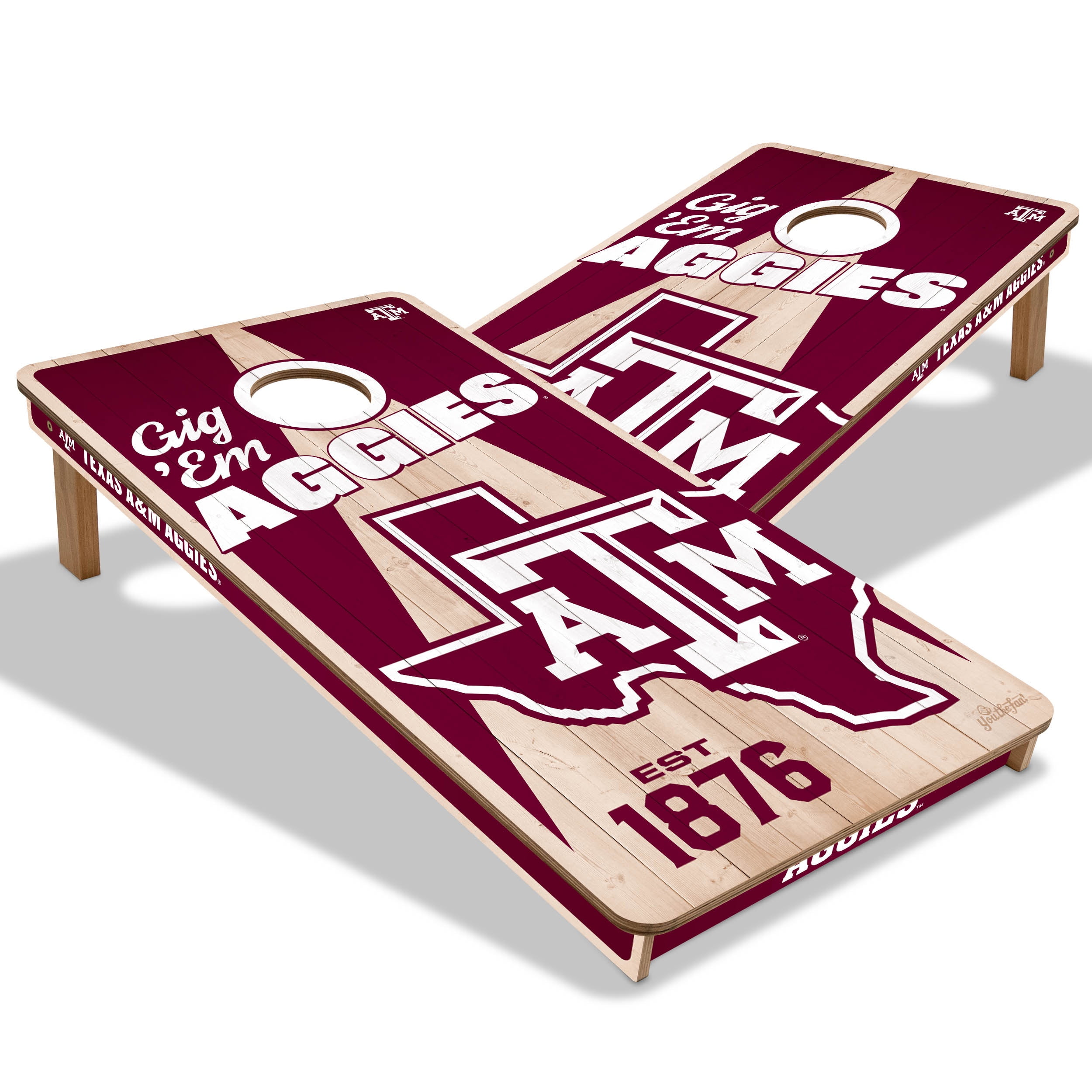 YouTheFan NCAA Texas A&M Aggies 2' x 4' Cornhole Game No Bags