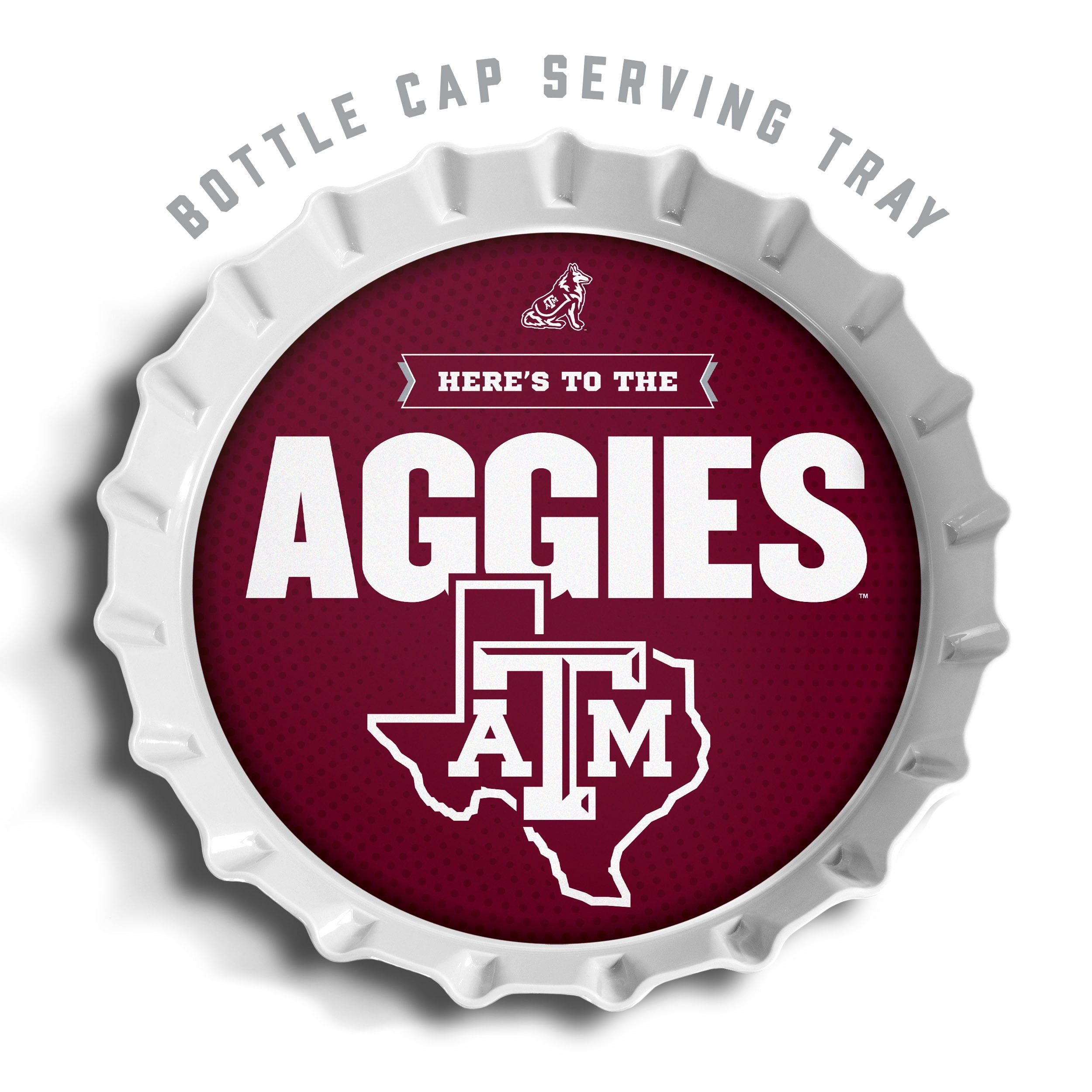 YouTheFan NCAA Texas A&M Aggies Bottle Cap Serving Tray