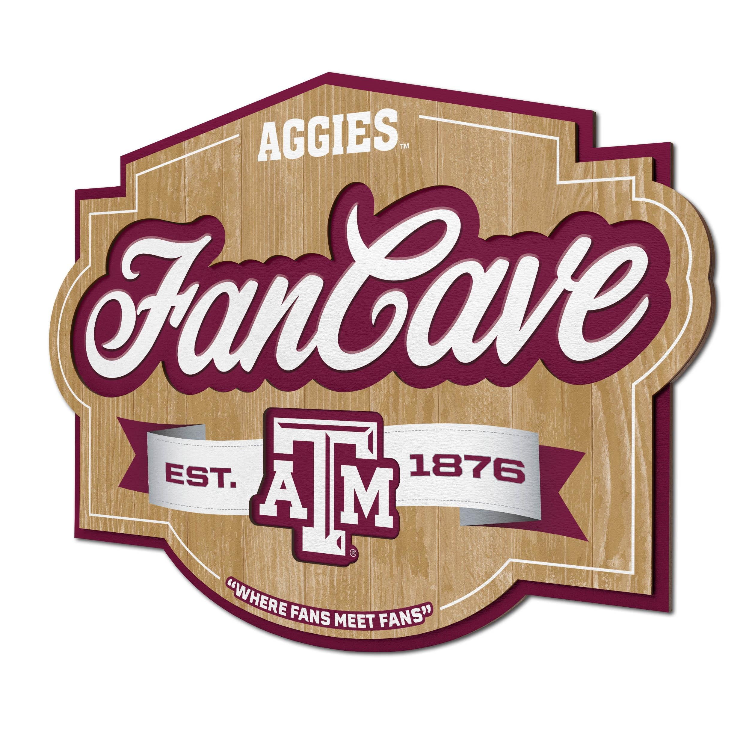 YouTheFan NCAA Texas A&M Aggies Fan Cave Sign - Walmart.com