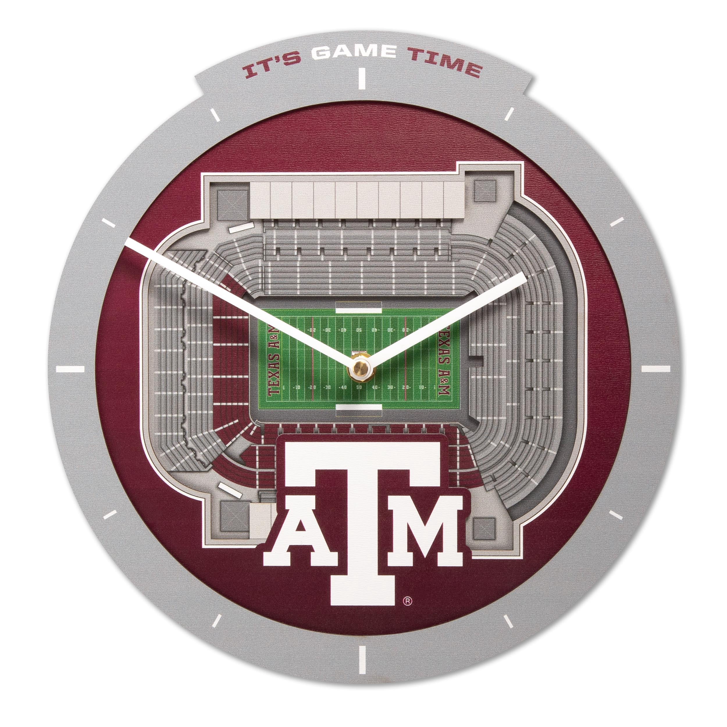 YouTheFan NCAA Texas A&M Aggies Stadiumview 3D Wall Clock