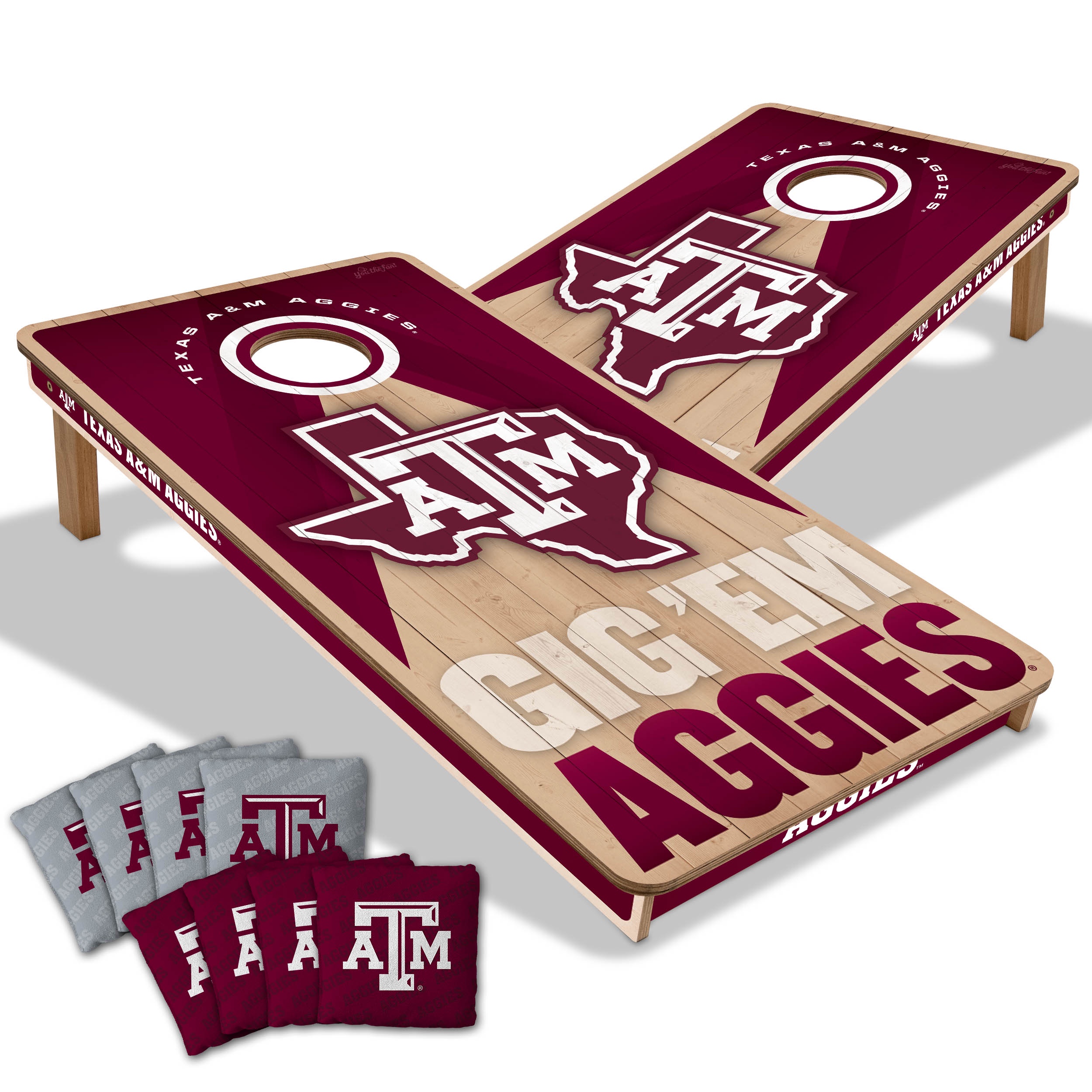YouTheFan NCAA Texas A&M Aggies 2x4 Slogan Series Cornhole