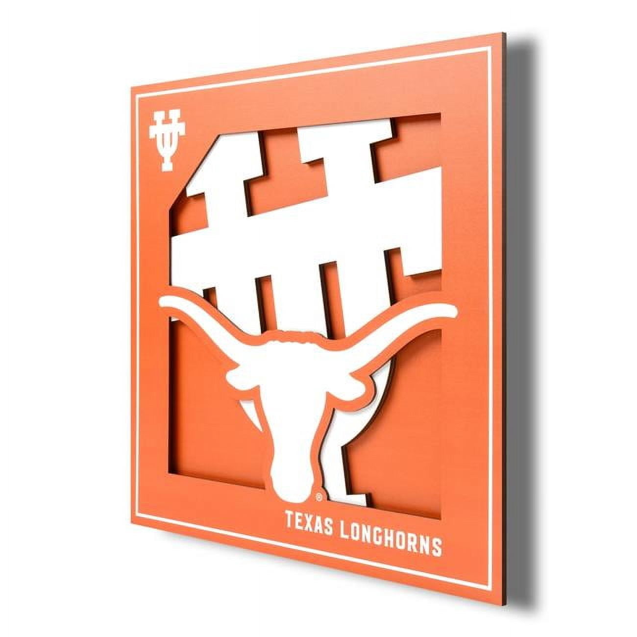 Texas Longhorns 12'' x 12'' 3D Logo Wall Art