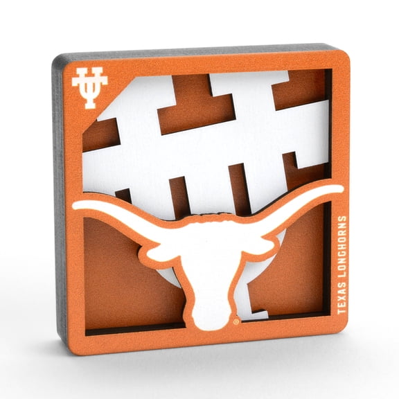 YouTheFan NCAA Texas Longhorns 3D Logo Series Magnet