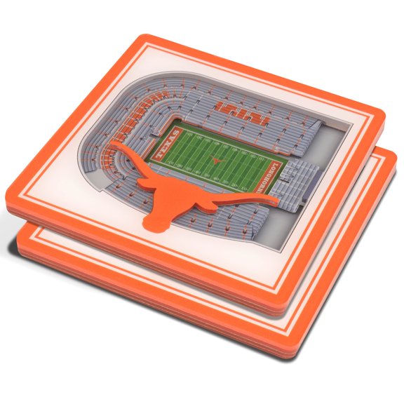 IDNA Texas Longhorns White 3D StadiumViews Coasters