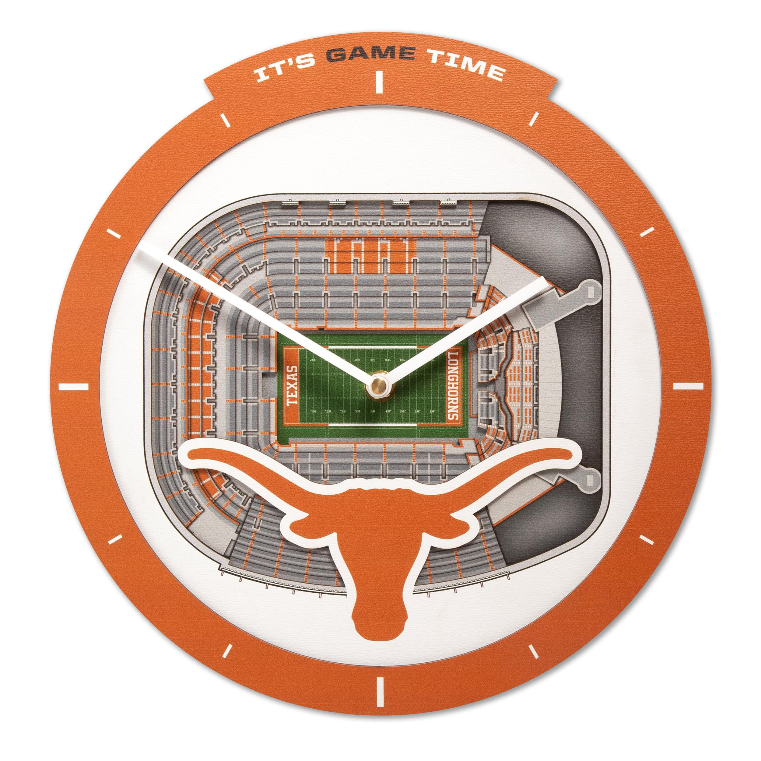 YouTheFan NCAA Texas Longhorns Stadiumview 3D Wall Clock