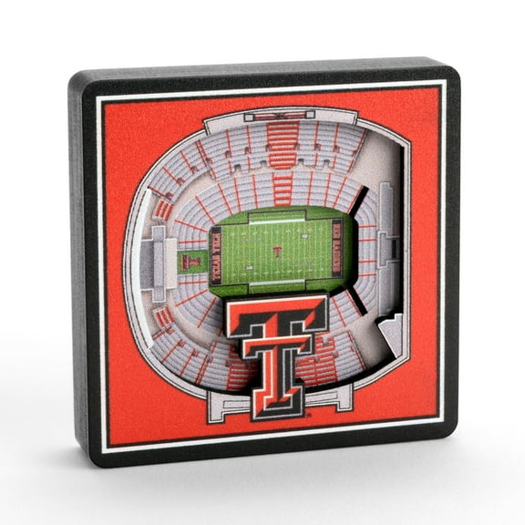 YouTheFan NCAA Texas Tech Red Raiders 3D StadiumView Magnet