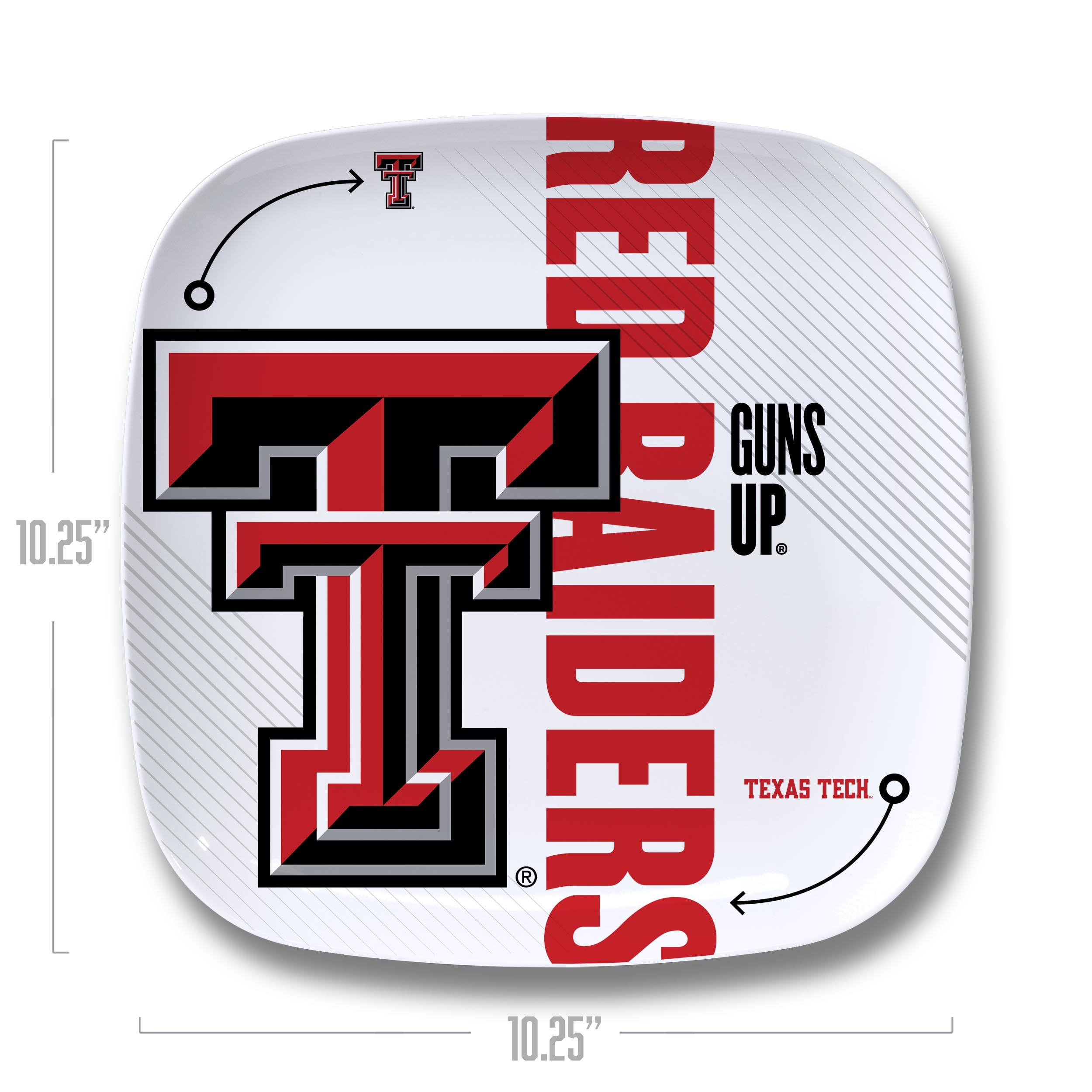 YouTheFan NCAA Texas Tech Red Raiders Large Party Plate