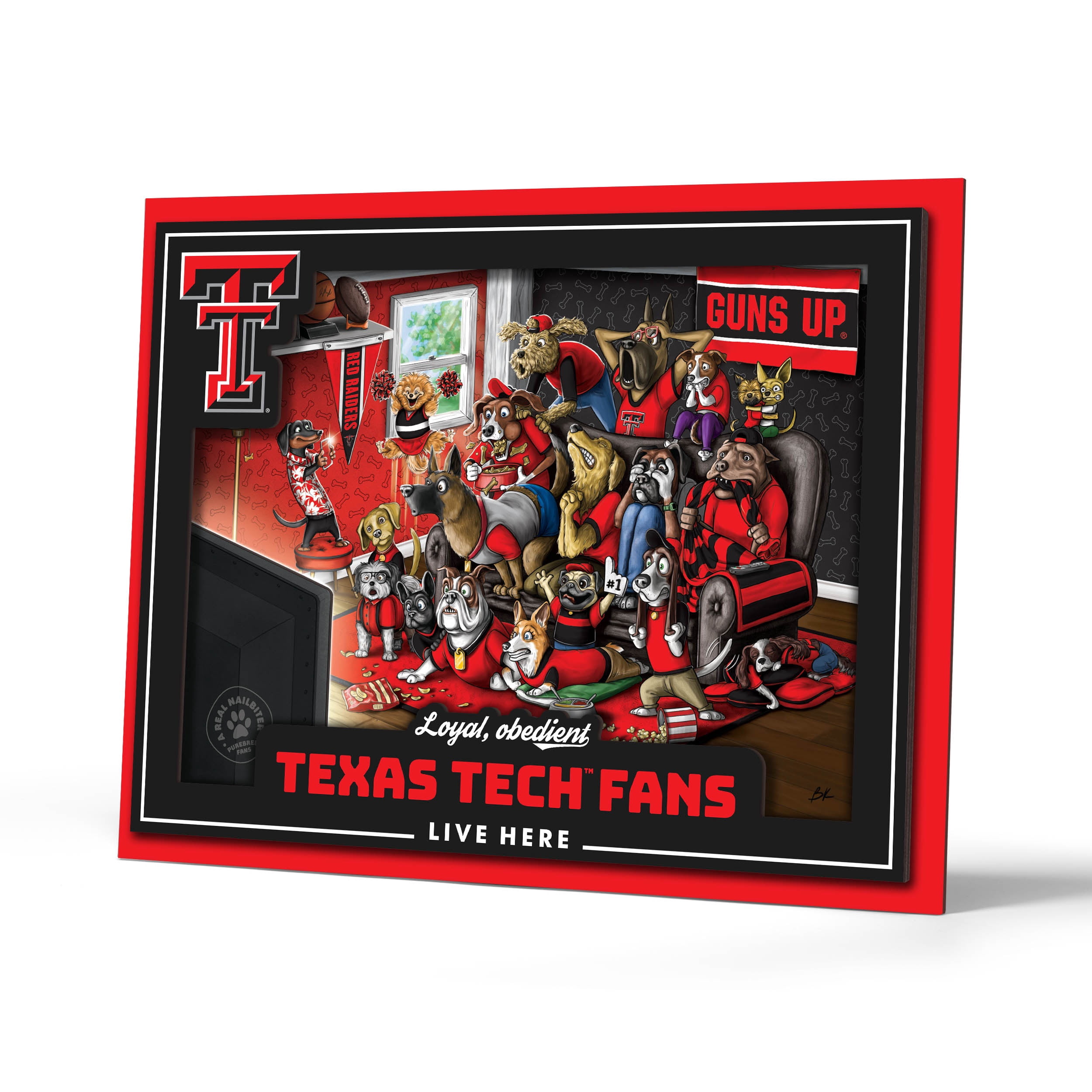 YouTheFan NCAA Texas Tech Red Raiders Purebred Fans Wall Art