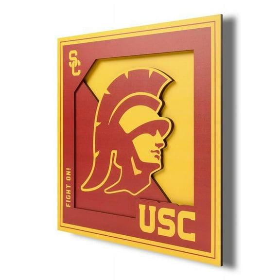 USC Trojans 12'' x 12'' 3D Logo Wall Art