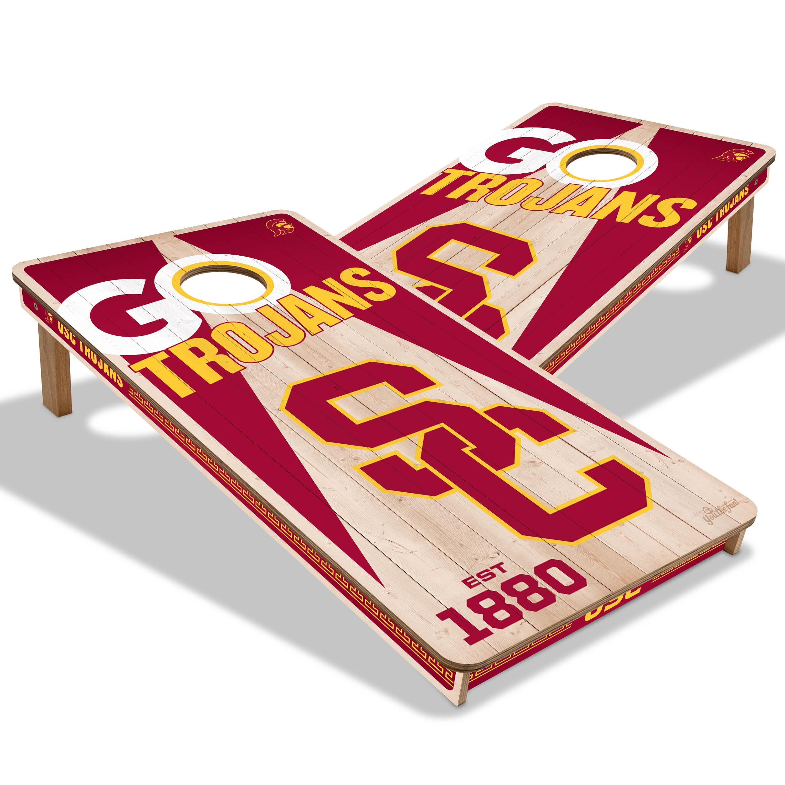 YouTheFan NCAA USC Trojans 2' x 4' Cornhole Game No Bags