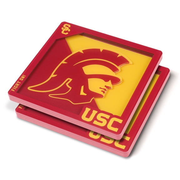 YouTheFan NCAA USC Trojans 3D-LSC 3D Logo Series Coasters - Pack of 2