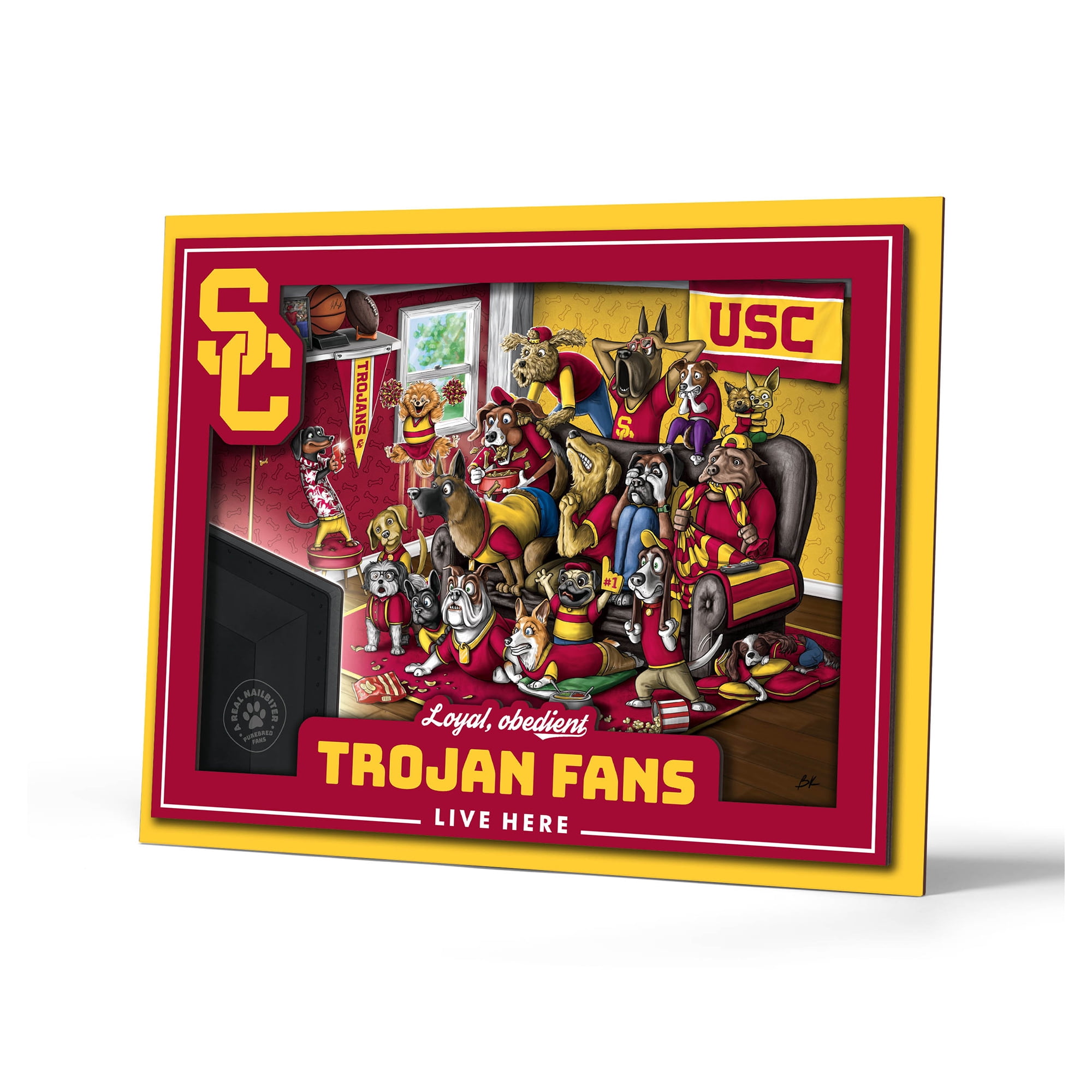 IDNA USC Trojans 13.25" x 17.25" Purebred Fans Wall Art