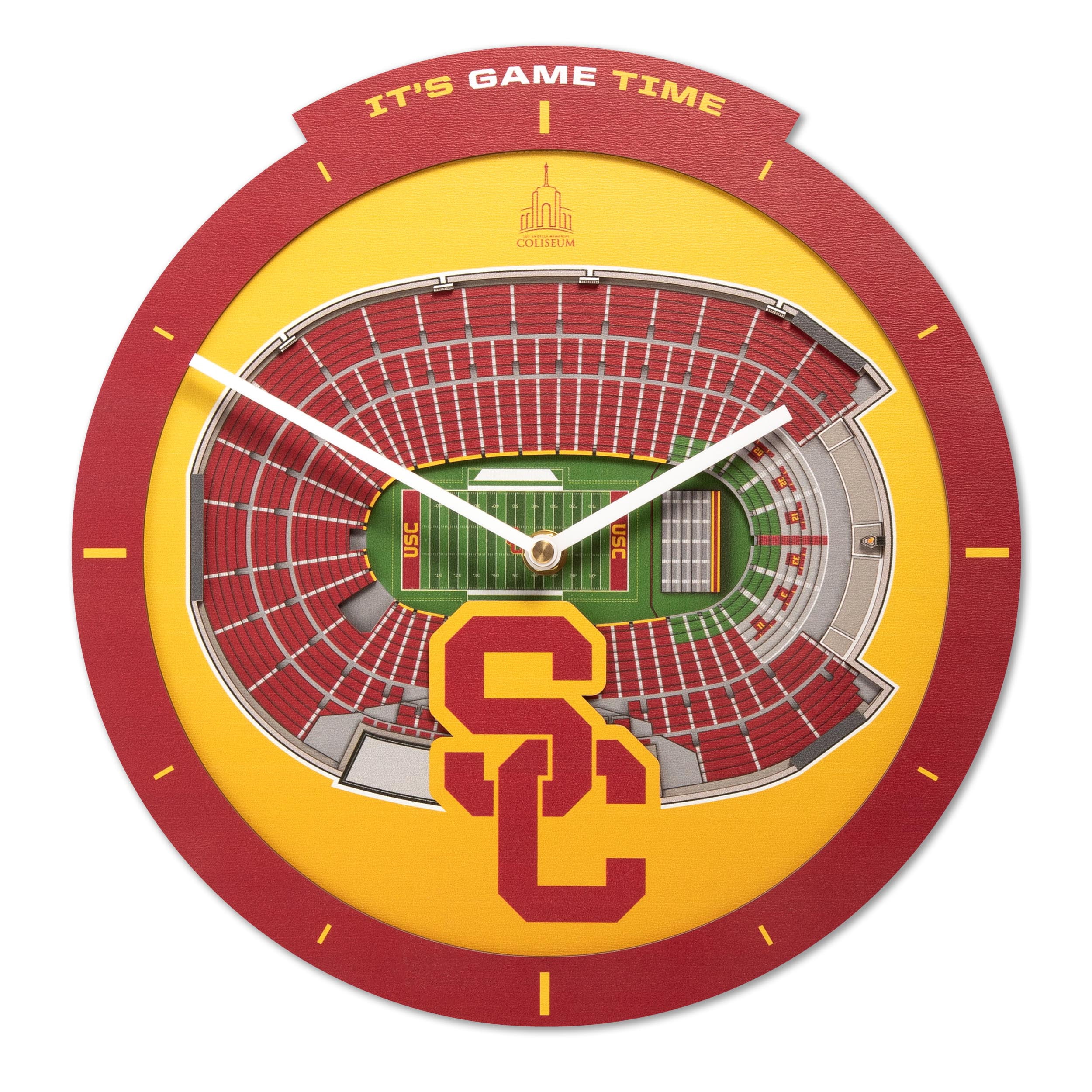 YouTheFan NCAA USC Trojans Stadiumview 3D Wall Clock