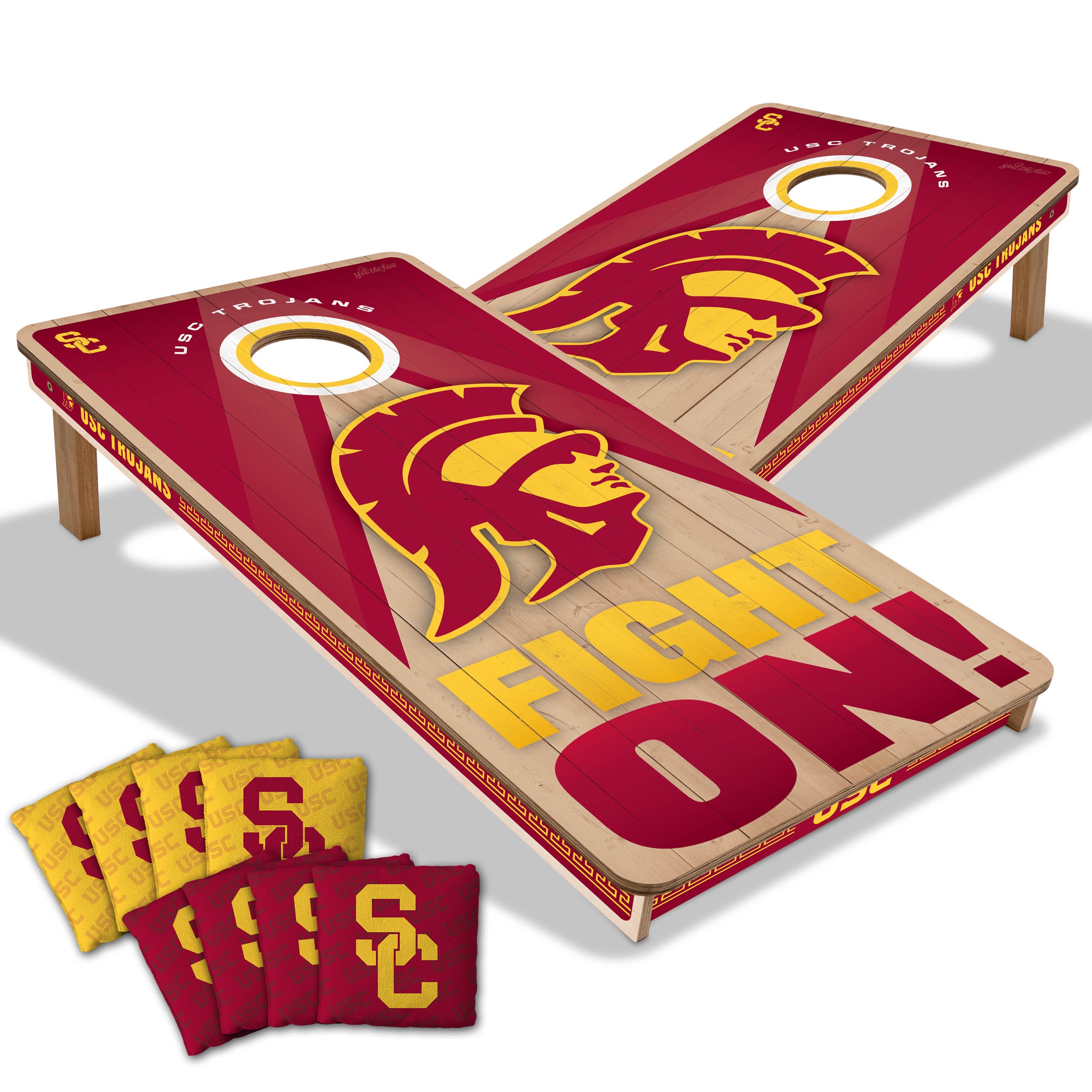 YouTheFan NCAA USC Trojans 2x4 Slogan Series Cornhole