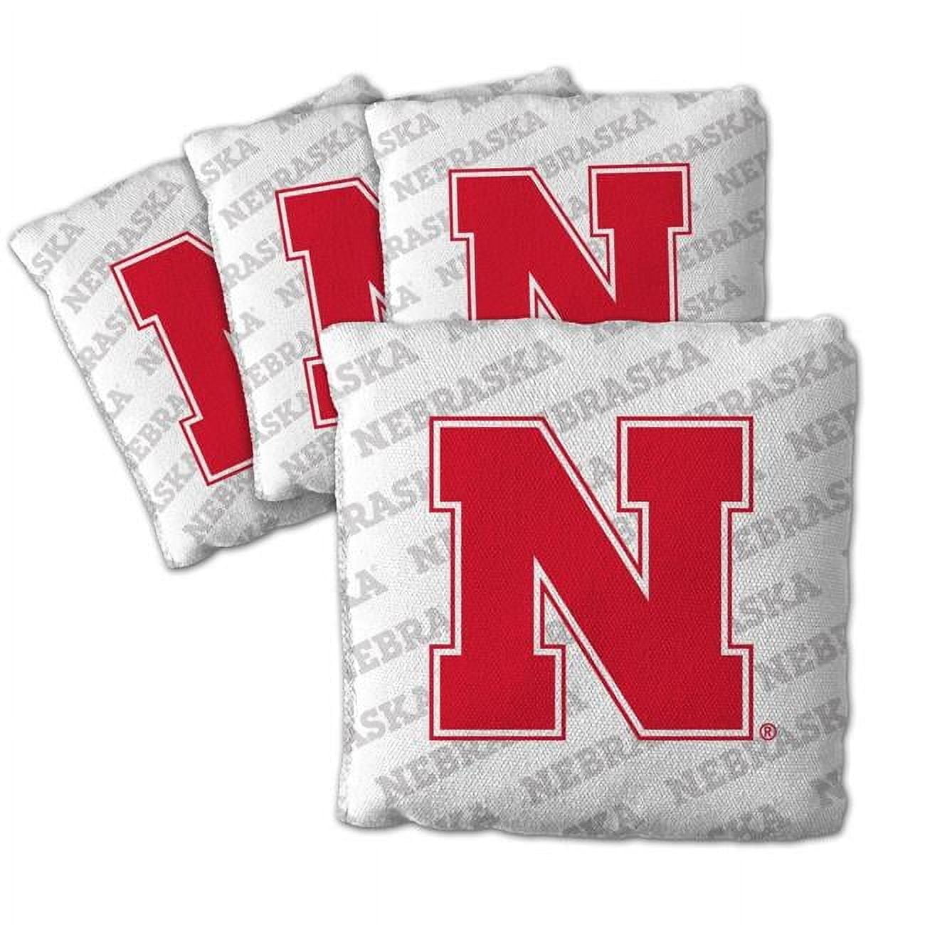NCAA Nebraska Cornhuskers Cornhole Bags - 4PK - White