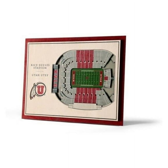 Utah Utes 17'' x 13'' 5-Layer StadiumViews 3D Wall Art