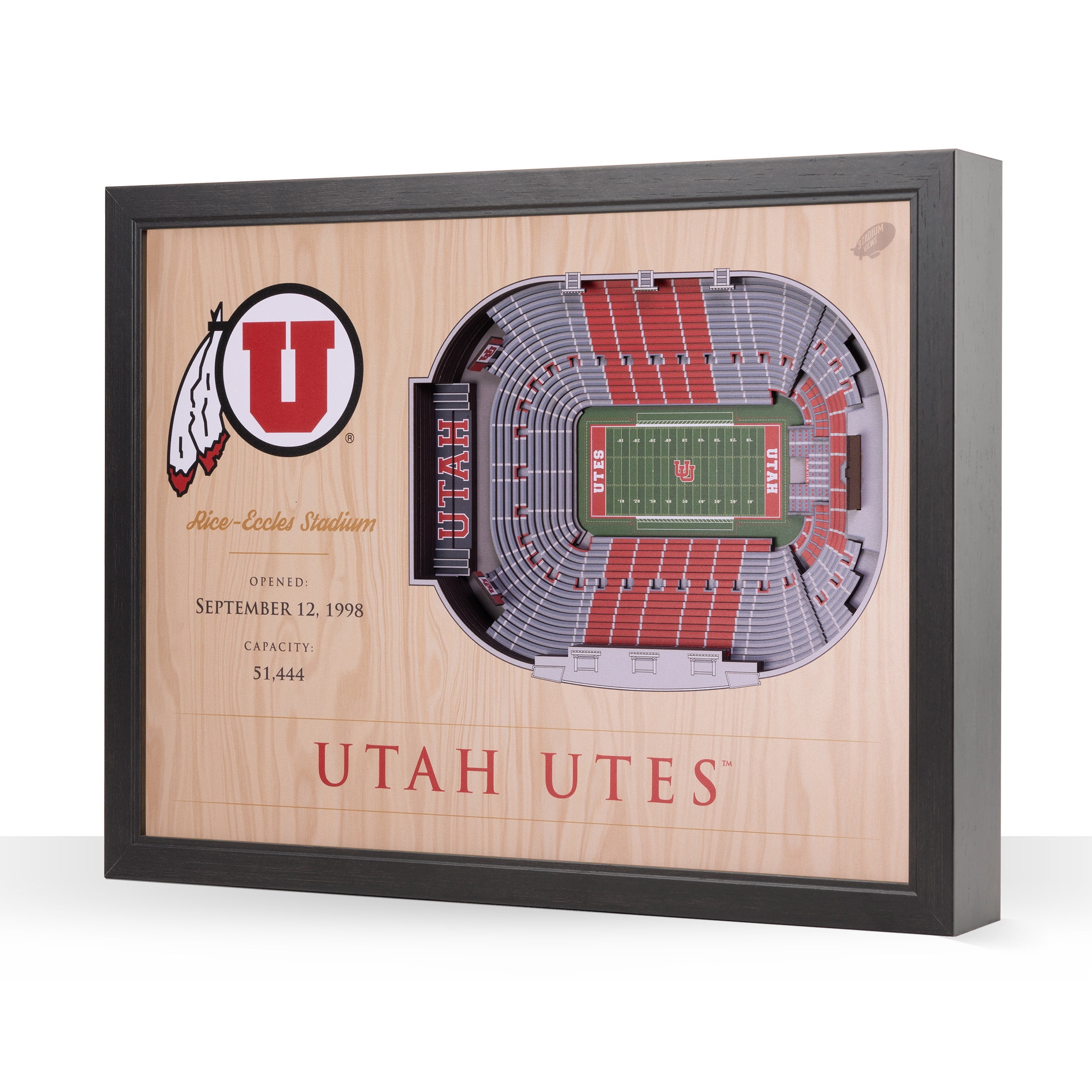 YouTheFan NCAA Utah Utes FB 25-Layer Stadiumview Wall Art