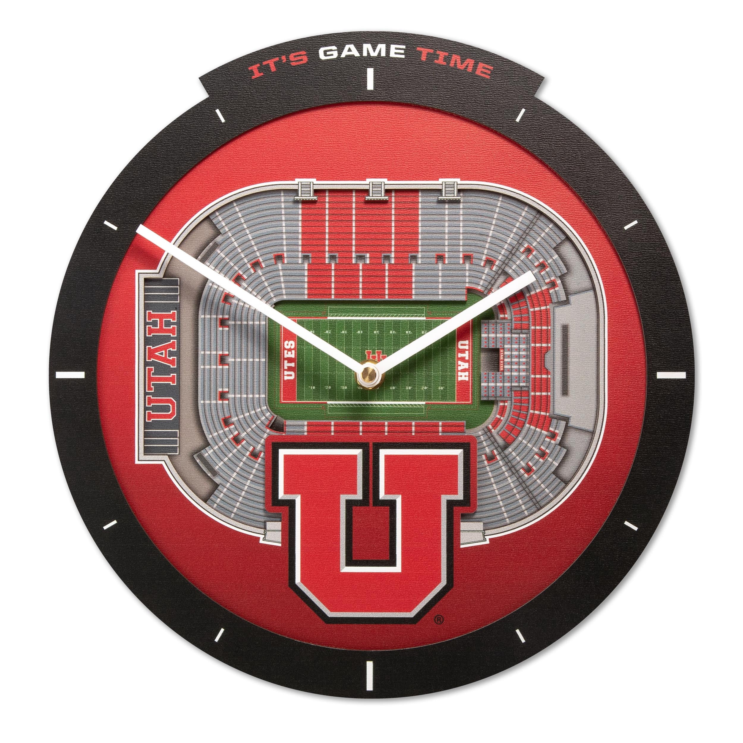YouTheFan NCAA Utah Utes Stadiumview 3D Wall Clock