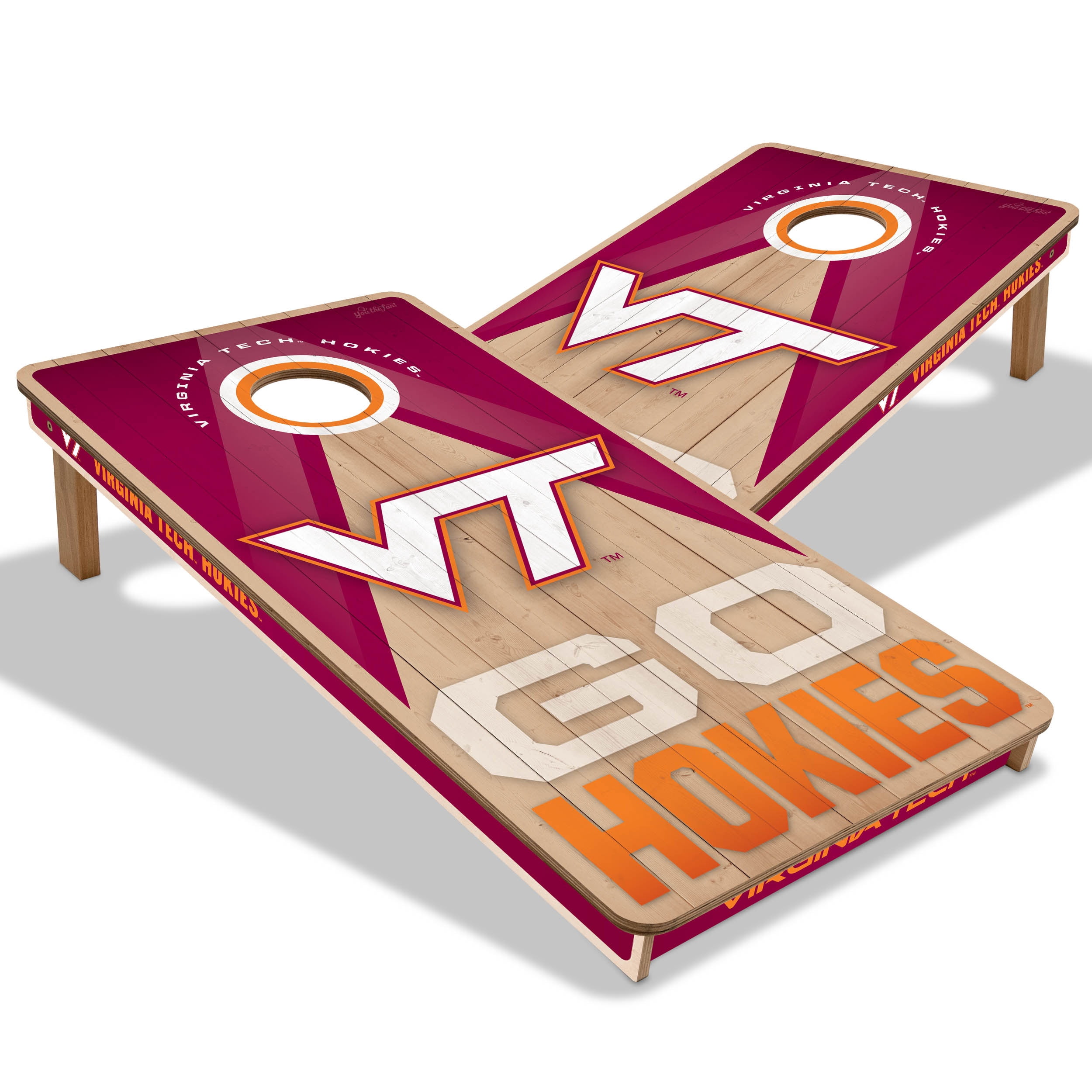 YouTheFan NCAA VA Tech Hokies 2X4 Slogan Series Cornhole NO BAGS