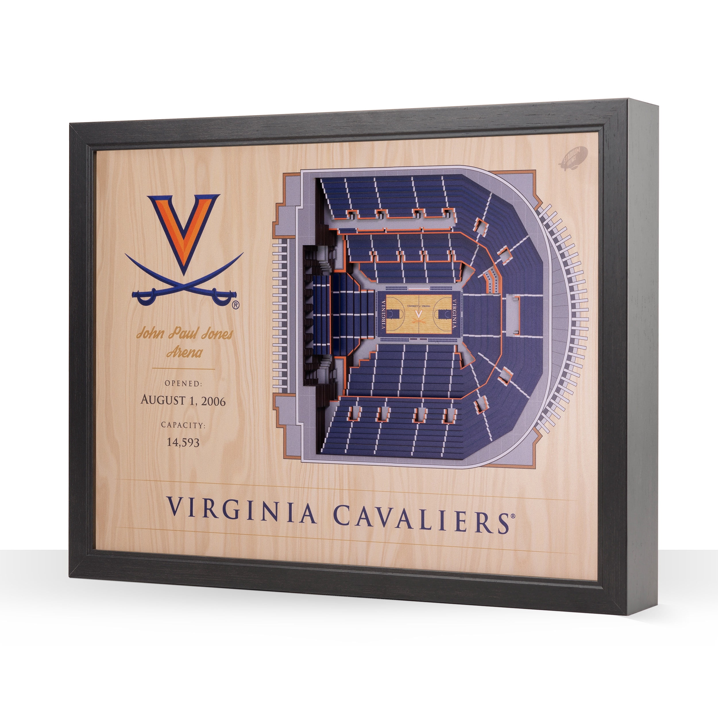 YouTheFan NCAA Virginia Cavaliers BB 25-Layer Stadiumview Wall Art