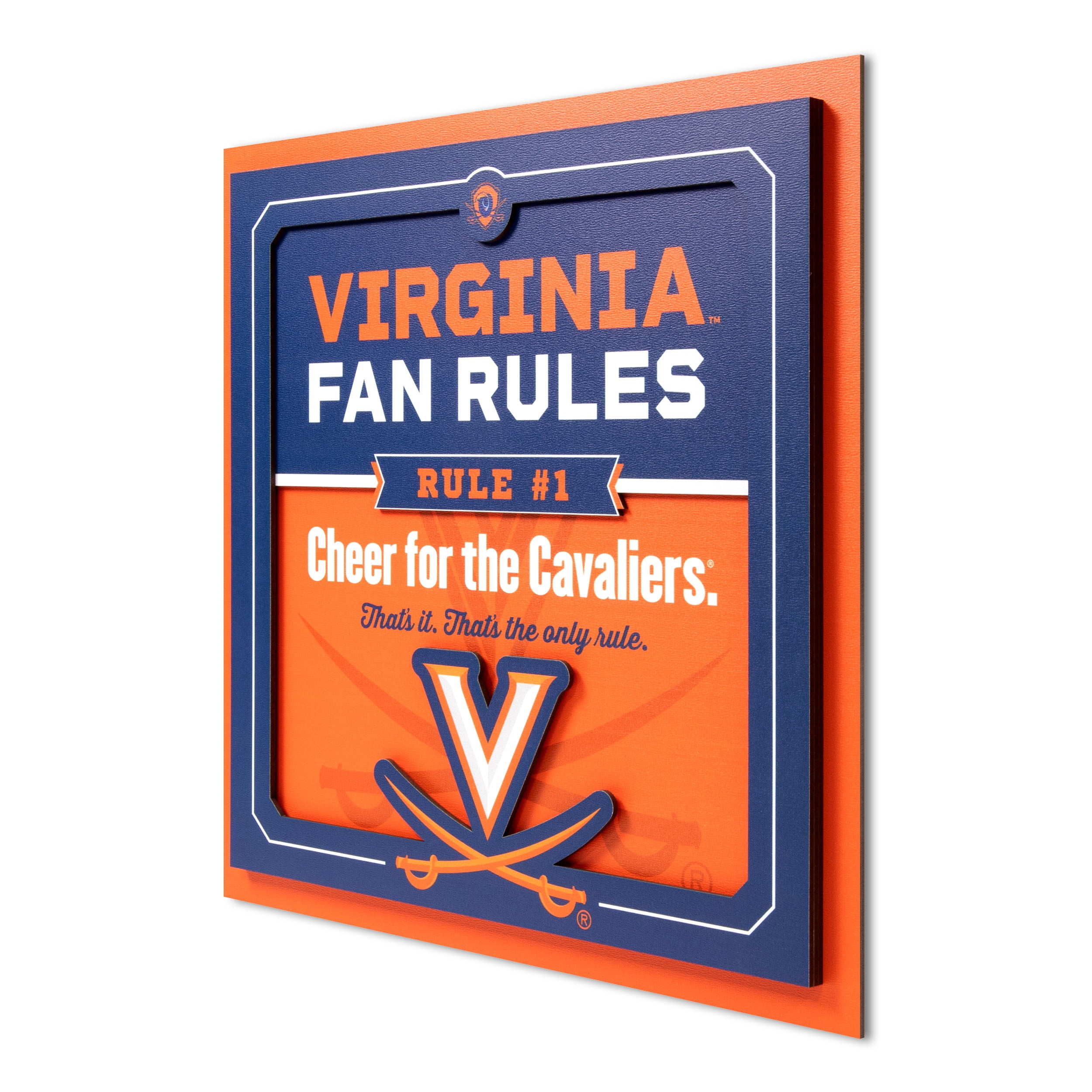 YouTheFan NCAA Virginia Cavaliers Fan Rules 3D Wall Art