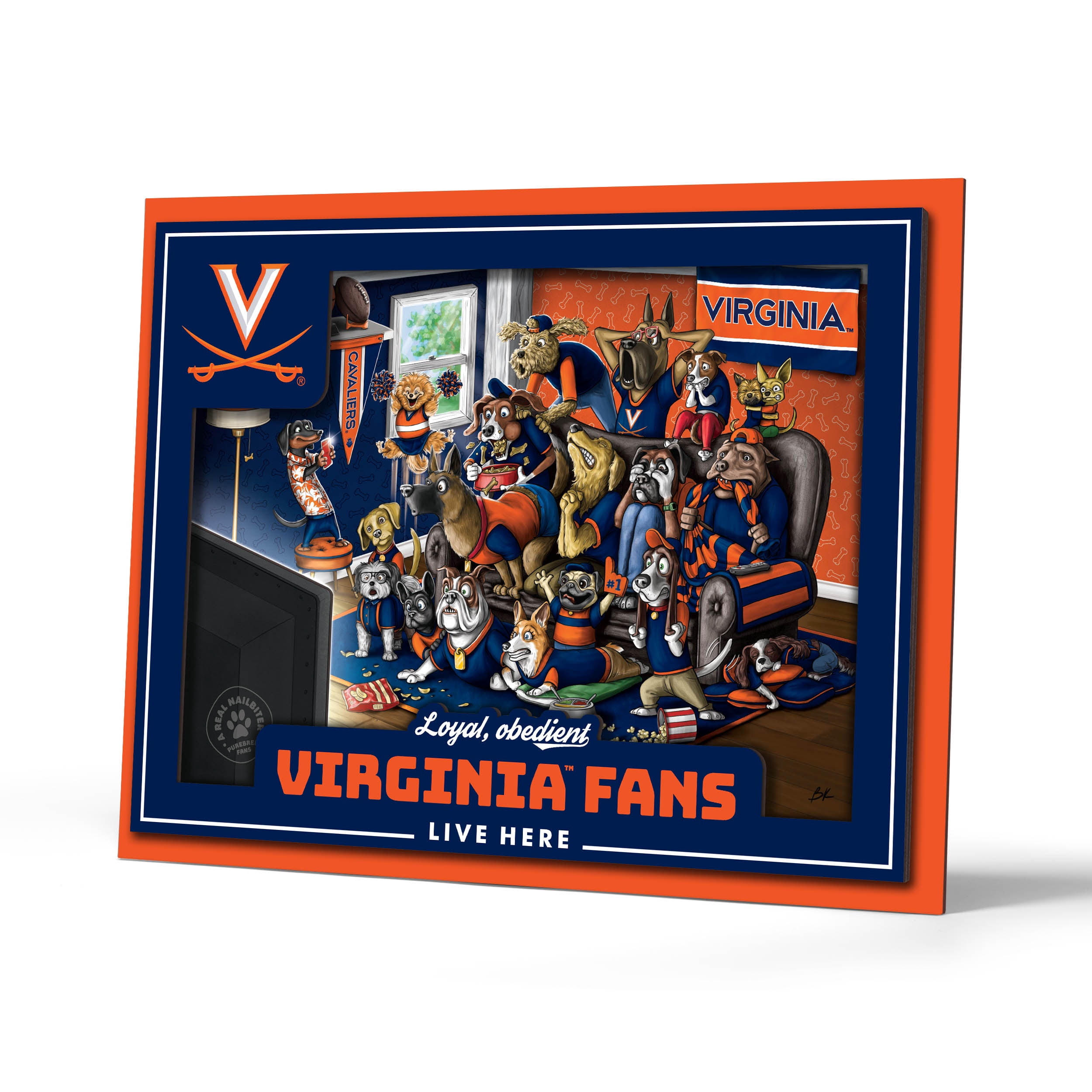 YouTheFan NCAA Virginia Cavaliers Purebred Fans Wall Art