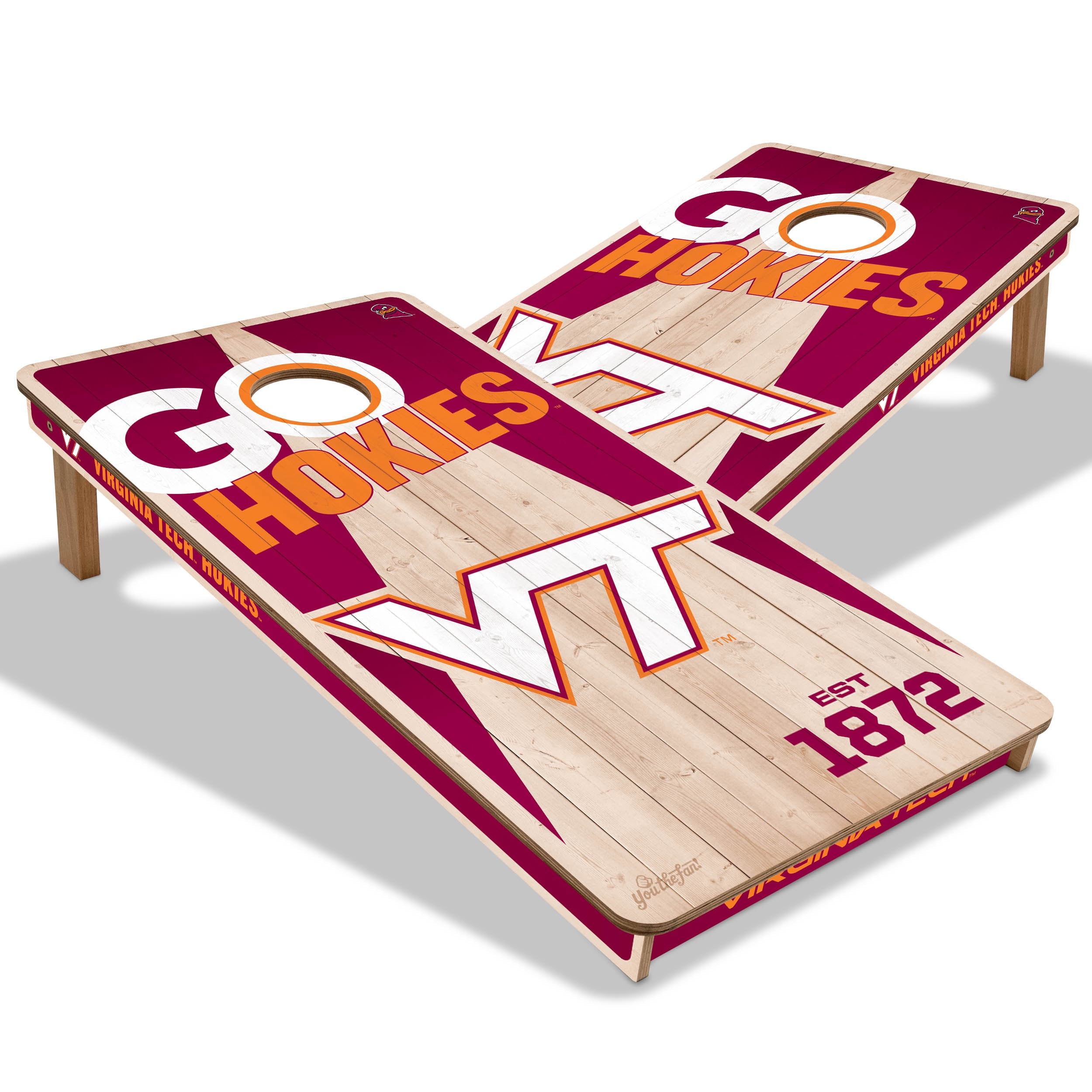 YouTheFan NCAA Virginia Tech Hokies 2' x 4' Cornhole Game No Bags