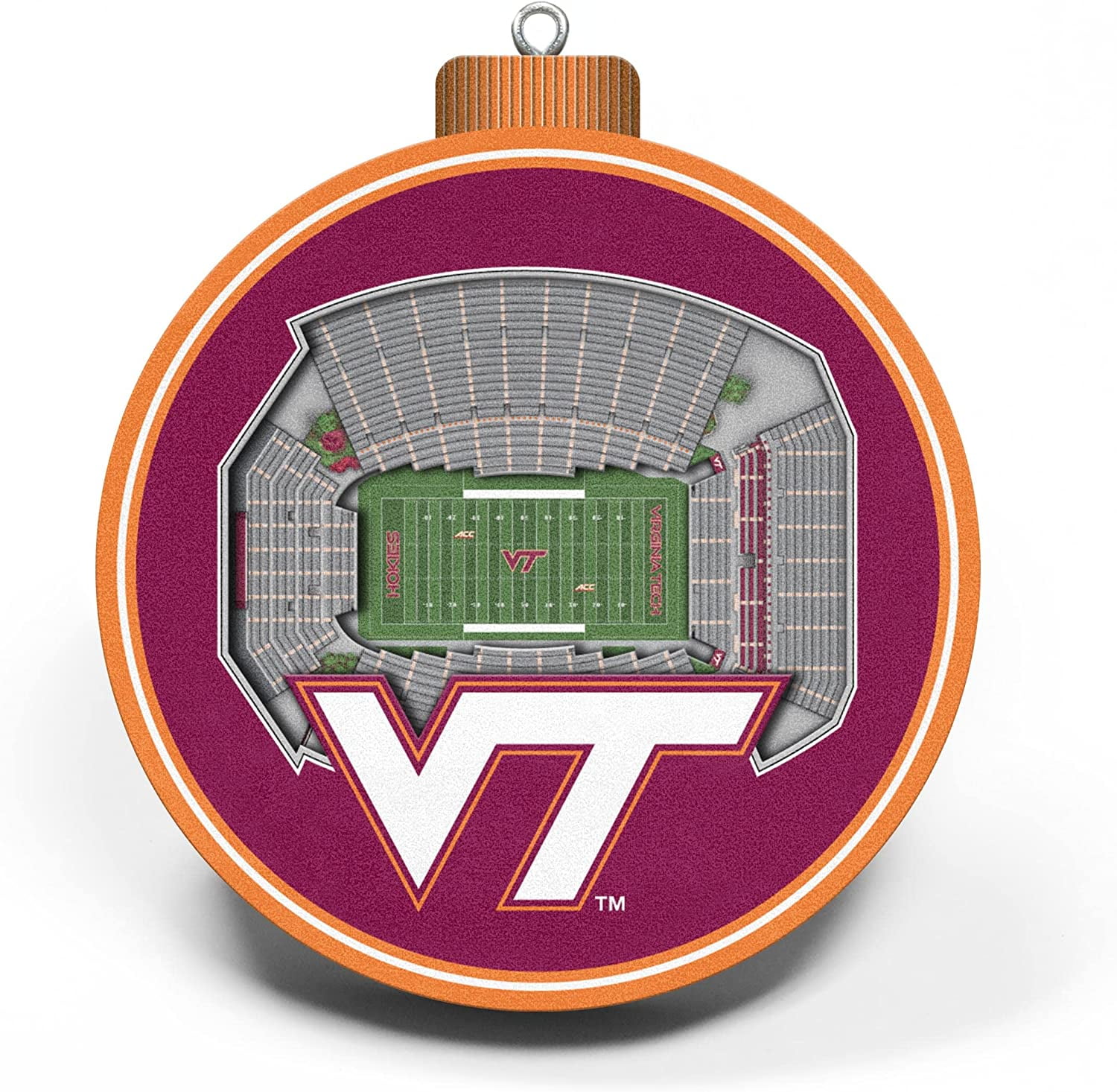 YouTheFan NCAA Virginia Tech Hokies 3D StadiumView Ornament