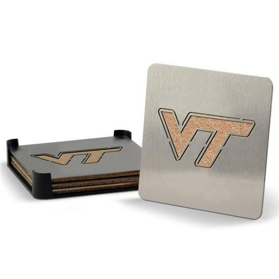 YouTheFan NCAA Virginia Tech Hokies Boasters, 4-Piece Coaster Set