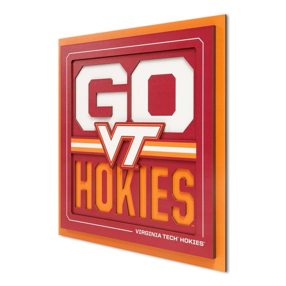 YouTheFan NCAA Virginia Tech Hokies Slogan Series 3D Wall Art